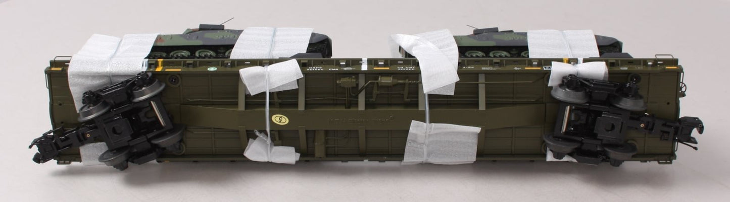 MTH 20-95426 O U.S. Army 60' Flat Car w/(2) Bradley Fighting Vehicles #40152