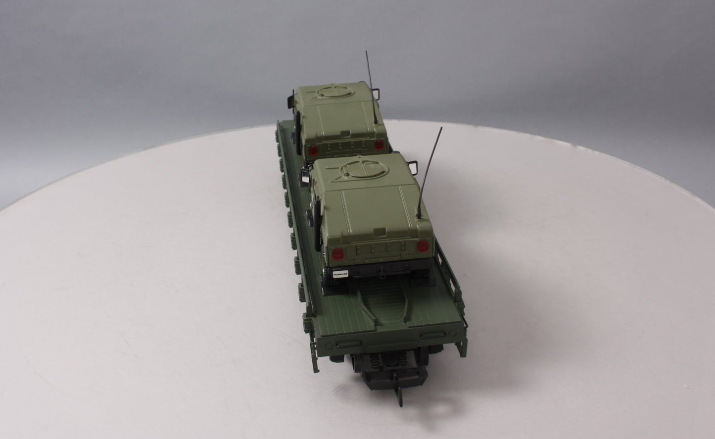 USA Trains R1746 G US Army Flat Car w/ Army Humvees #G5053