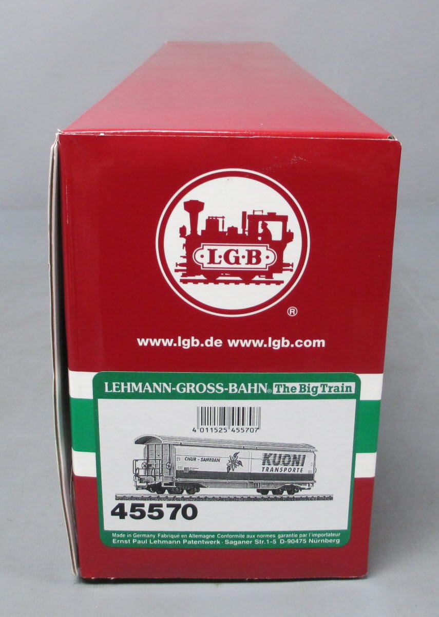 LGB 45570 G Scale RhB Sliding Wall Boxcar – Trainz