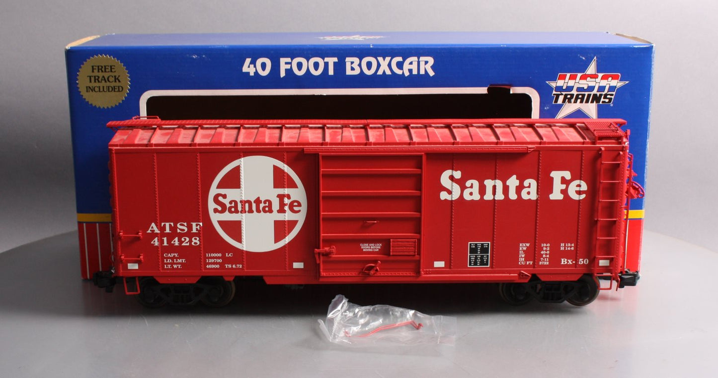 USA Trains R19200B G Santa Fe 40 Ft. PS-1 Simulated Steel Box Car