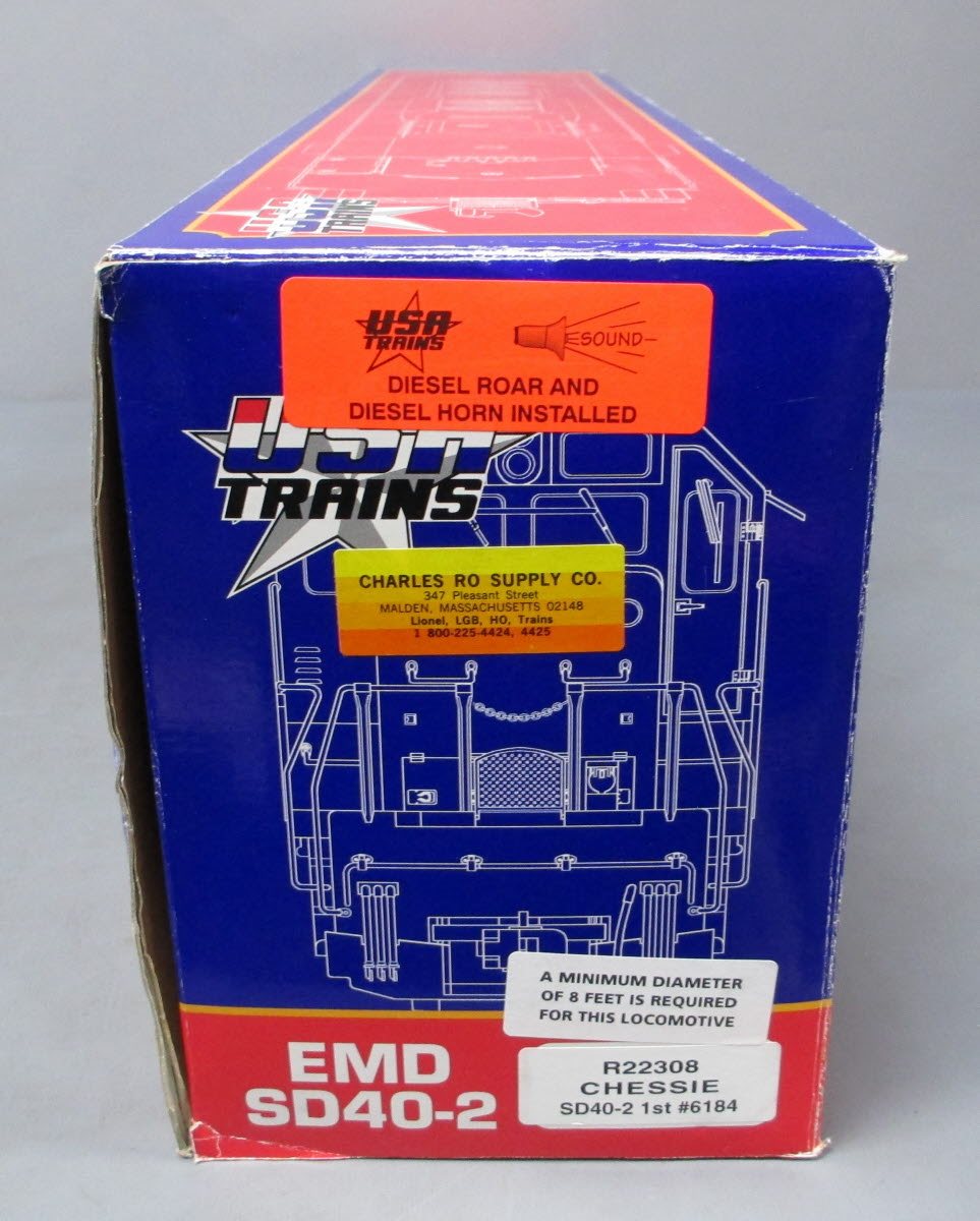 USA Trains 22308 G Scale Chessie SD40-2 Diesel Locomotive #6184