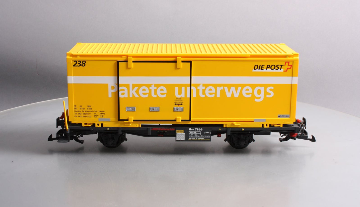 LGB 47890 G Scale RhB Post Container Car