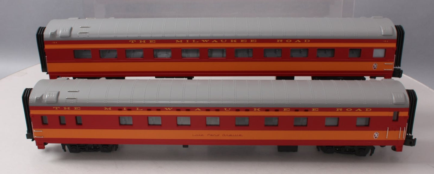 MTH 20-6652 O Milwaukee 70' Streamlined Slpr/Diner Passenger Cars (Set of 2)