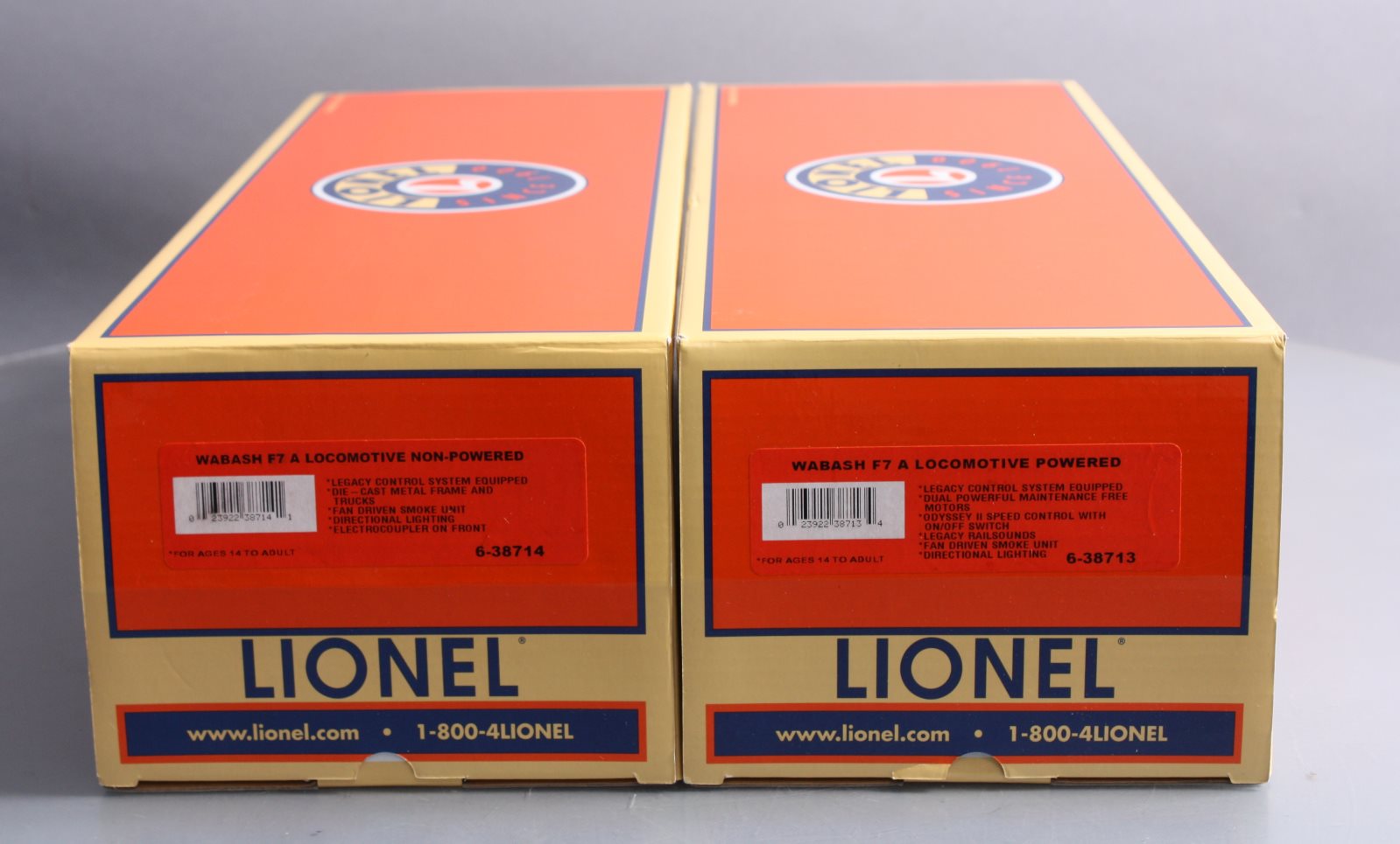 Lionel 6-38712 O Wabash F-7 A-A Diesel Locomotive Set #1102-A, #1107-A
