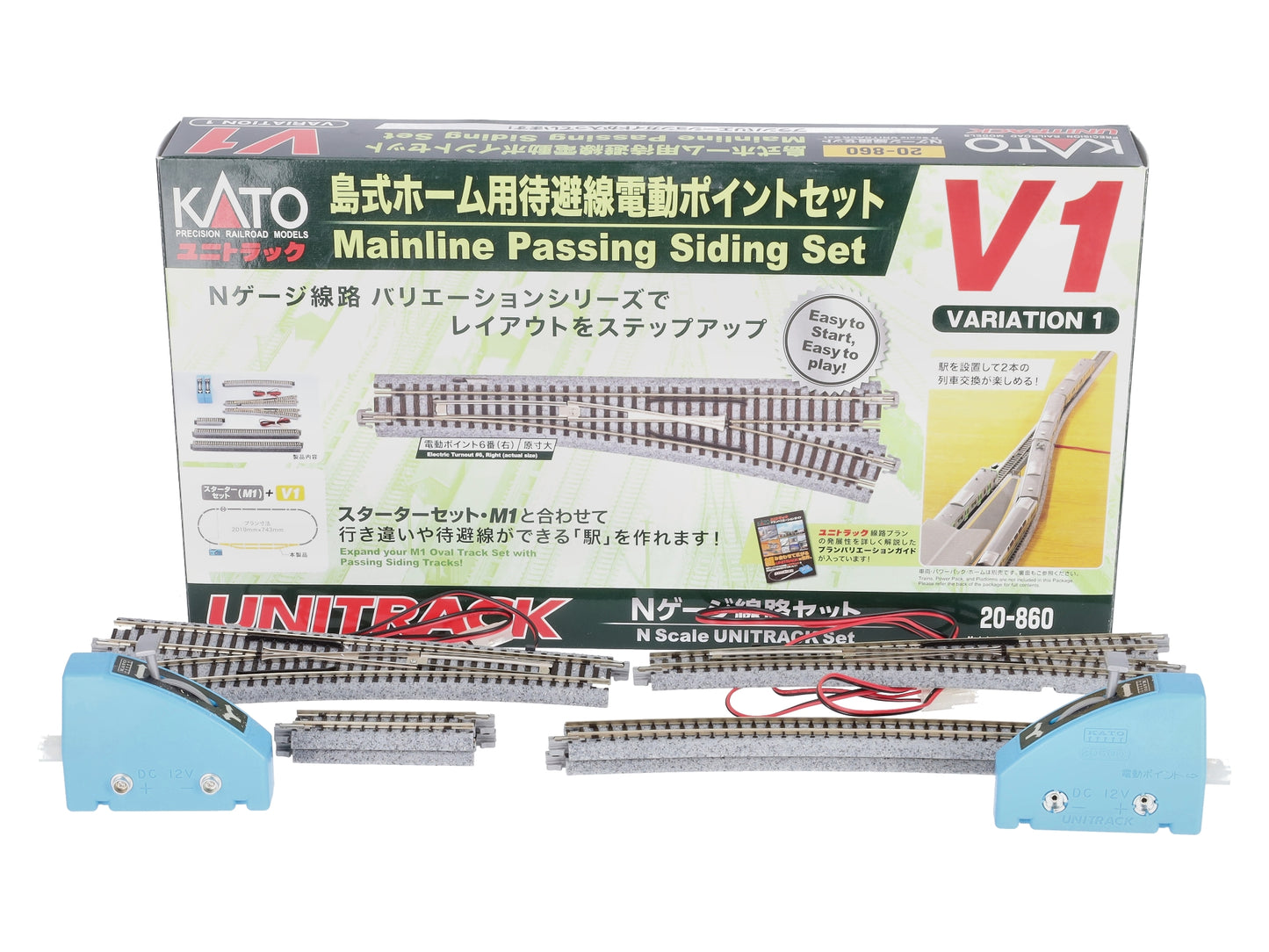 Kato 20-860 N Mainline Passing Siding Set UniTrack Variation 1