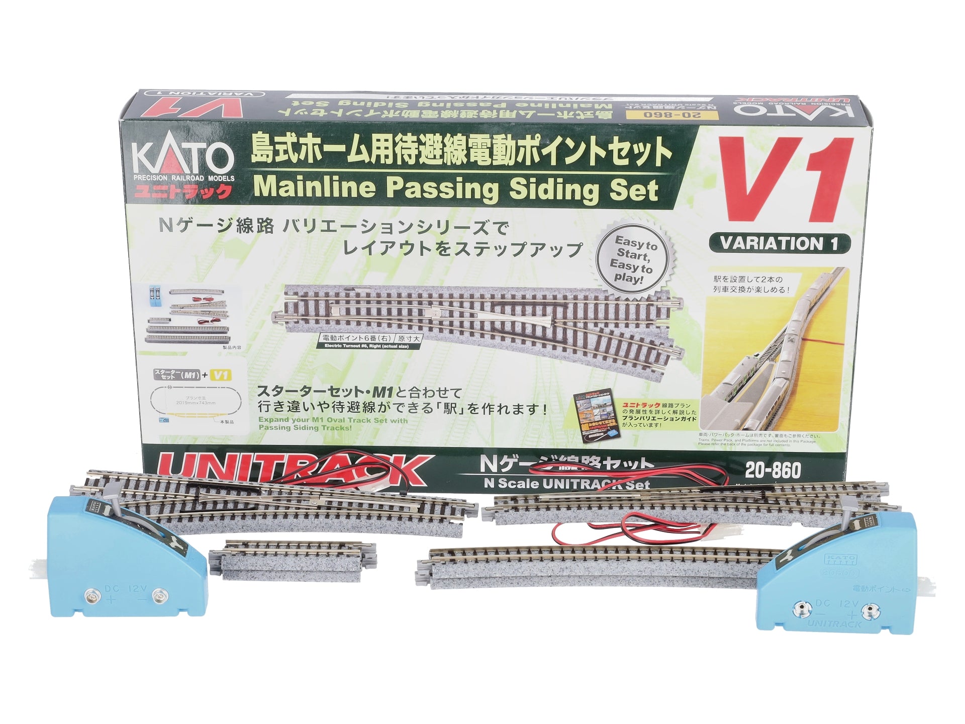 Kato 20-860 N Mainline Passing Siding Set UniTrack Variation 1