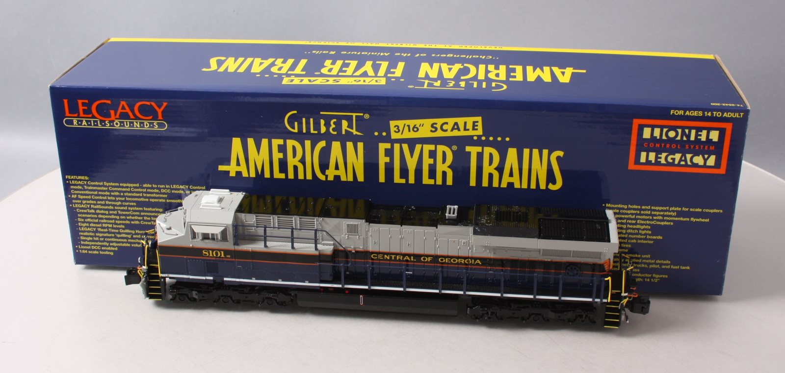 American Flyer 6-42542 S Central of Georgia NS Heritage ES44AC Diesel Loco #8101