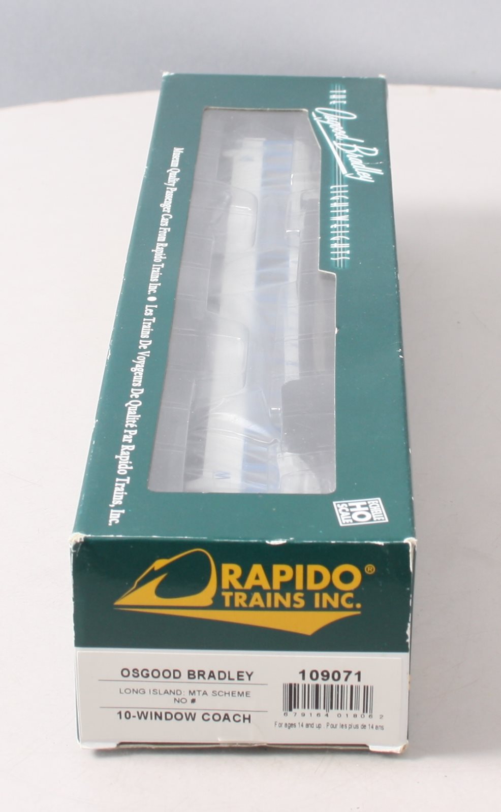 Rapido Trains 109071 HO Long Island Rail Road Lightweight 10-Window Coach