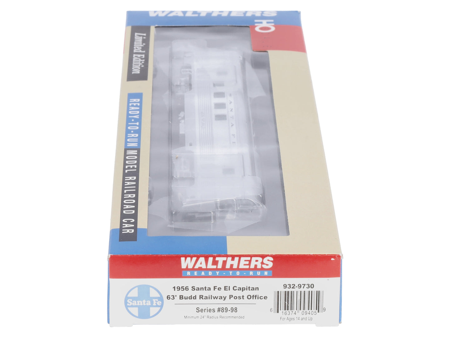 Walthers 932-9730 HO Santa Fe El Capitan 63' Budd Railway Post Office Car