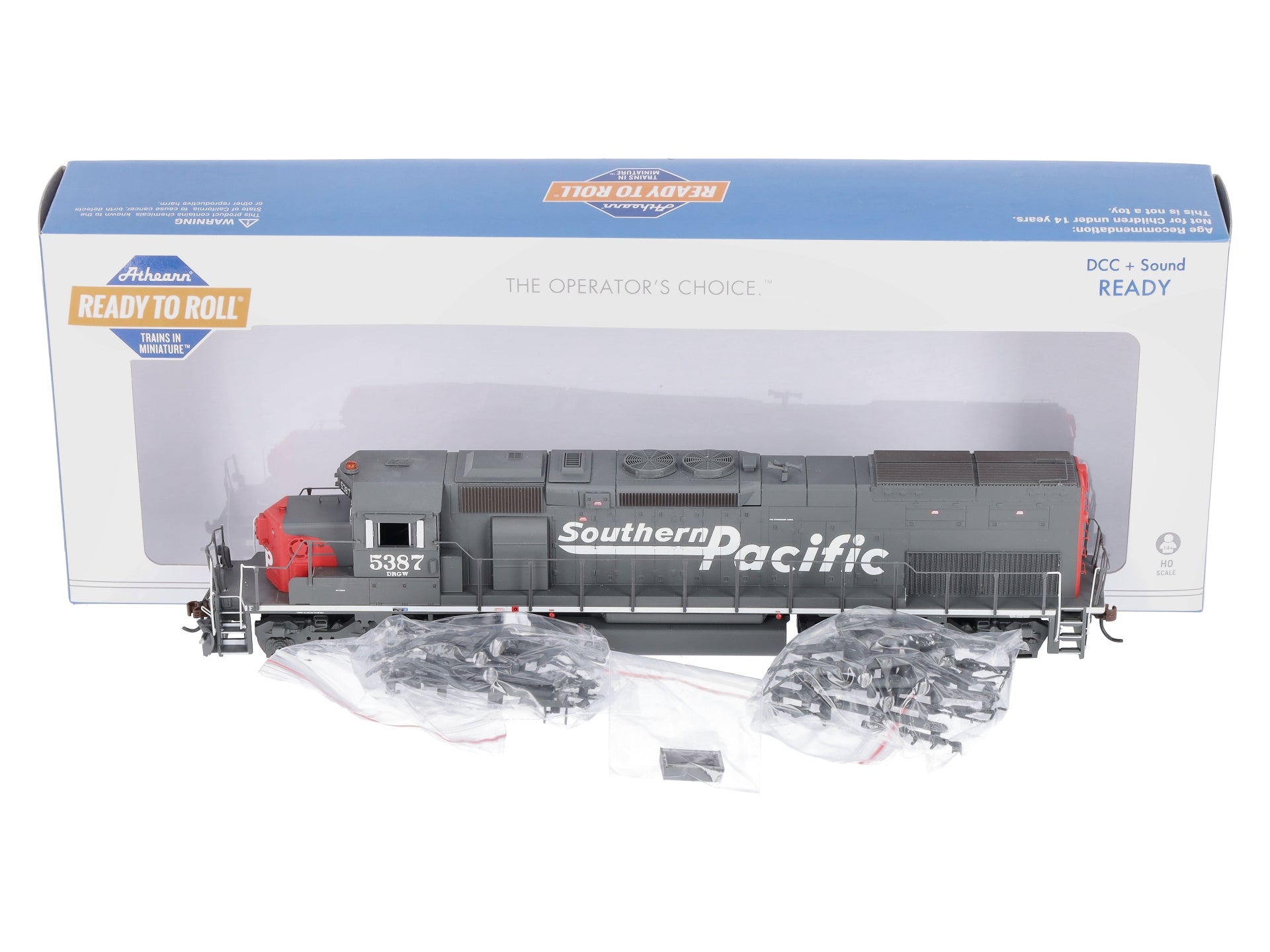 Athearn 86699 HO Southern Pacific Ex D&RGW RTR SD40T-2 Diesel Locomotive #5387