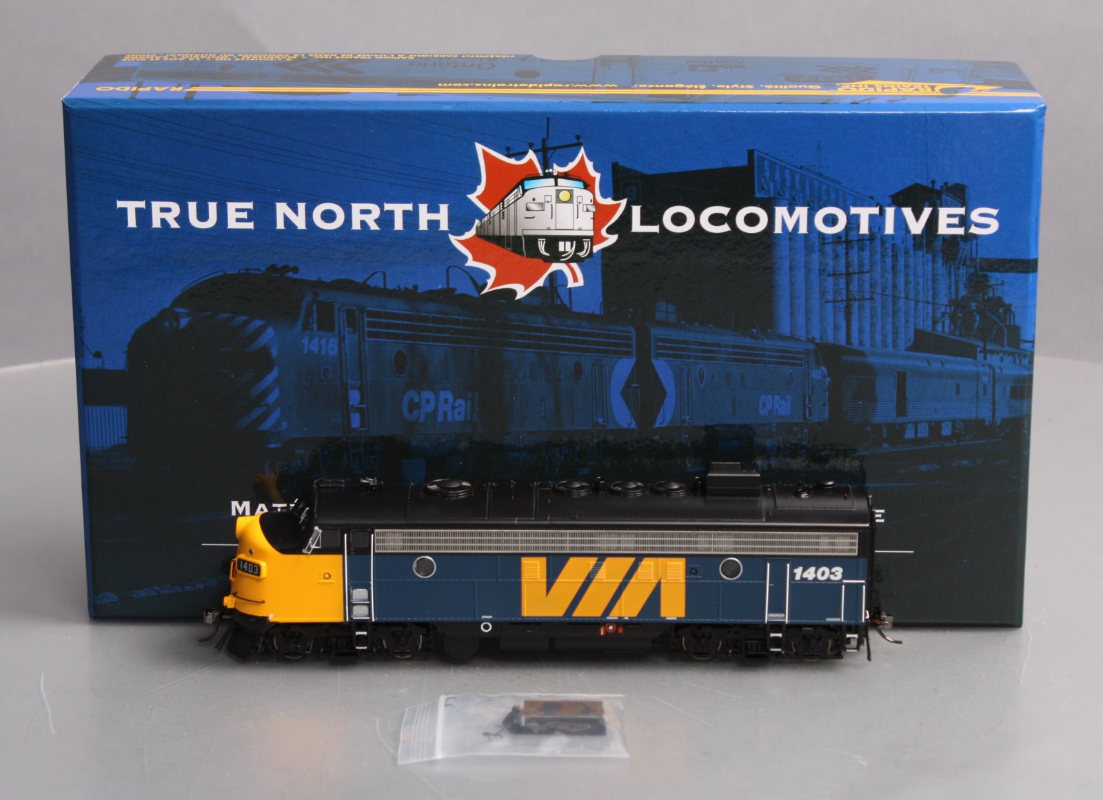 Rapido Trains 222035 HO VIA Rail Canada GMD FP7 Diesel Loco Standard DC #1403