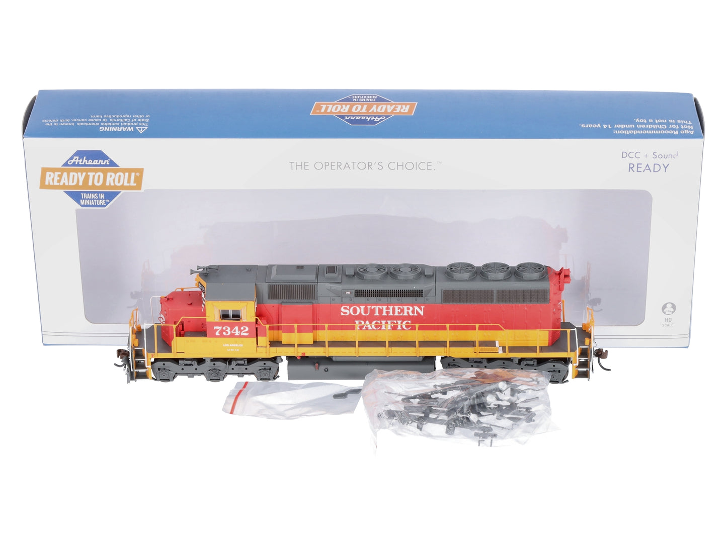 Athearn 86718 HO Southern Pacific Daylight SD40 Diesel Locomotive #7342