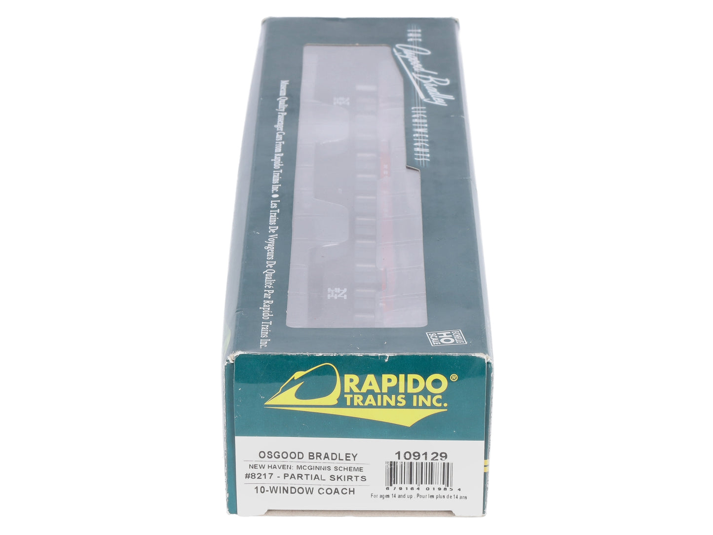 Rapido Trains 109129 HO New Haven 10-Window Coach w/ Partial Skirt #8217