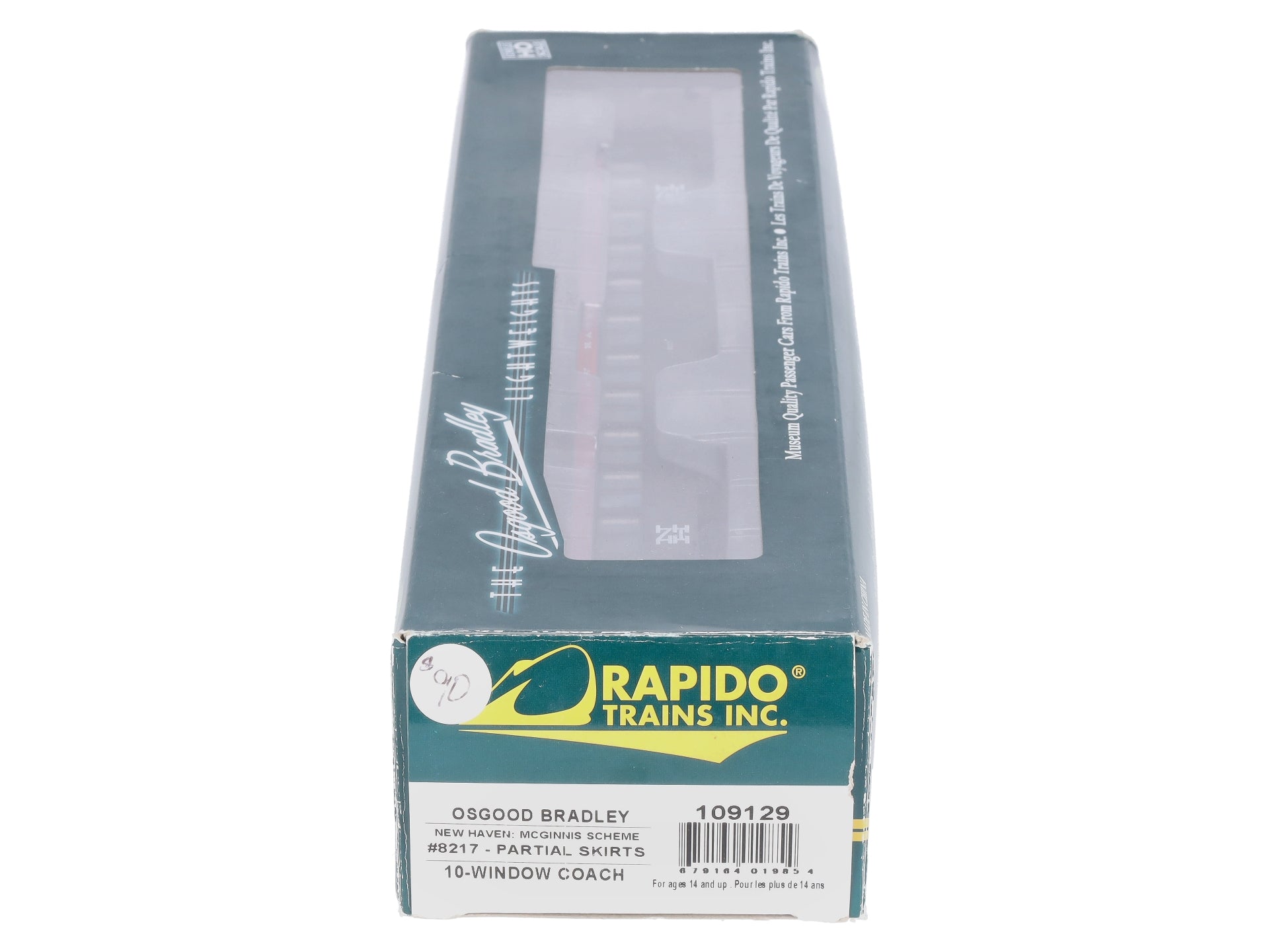 Rapido Trains 109129 HO New Haven 10-Window Coach w/ Partial Skirt #8217