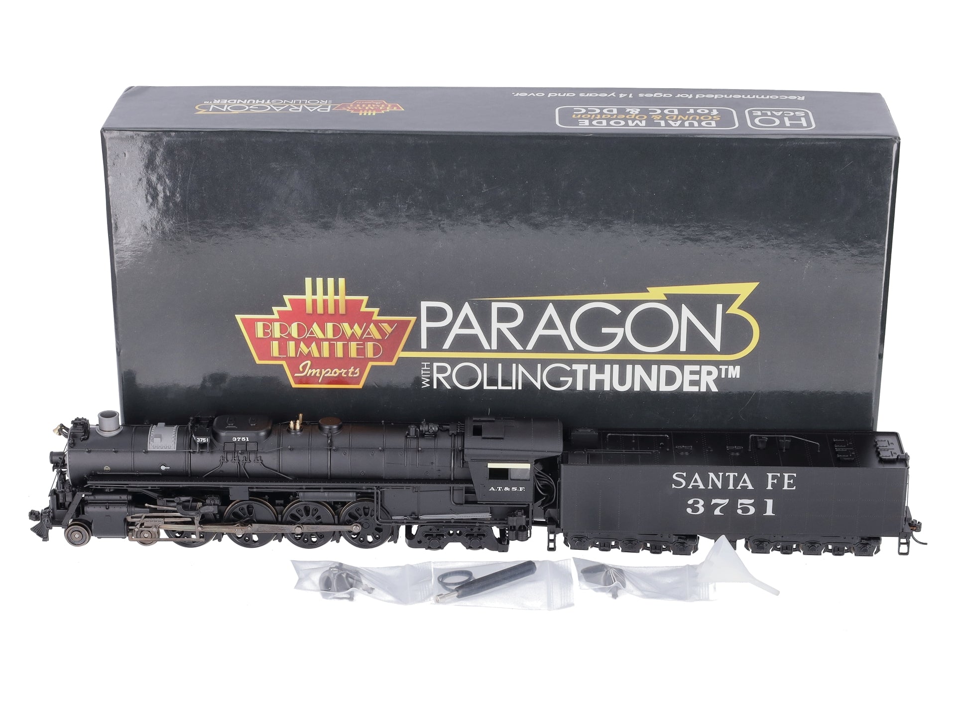 Broadway Limited 4593 HO ATSF 4-8-4 Steam Loco Paragon3 Sound/DC/DCC #3751
