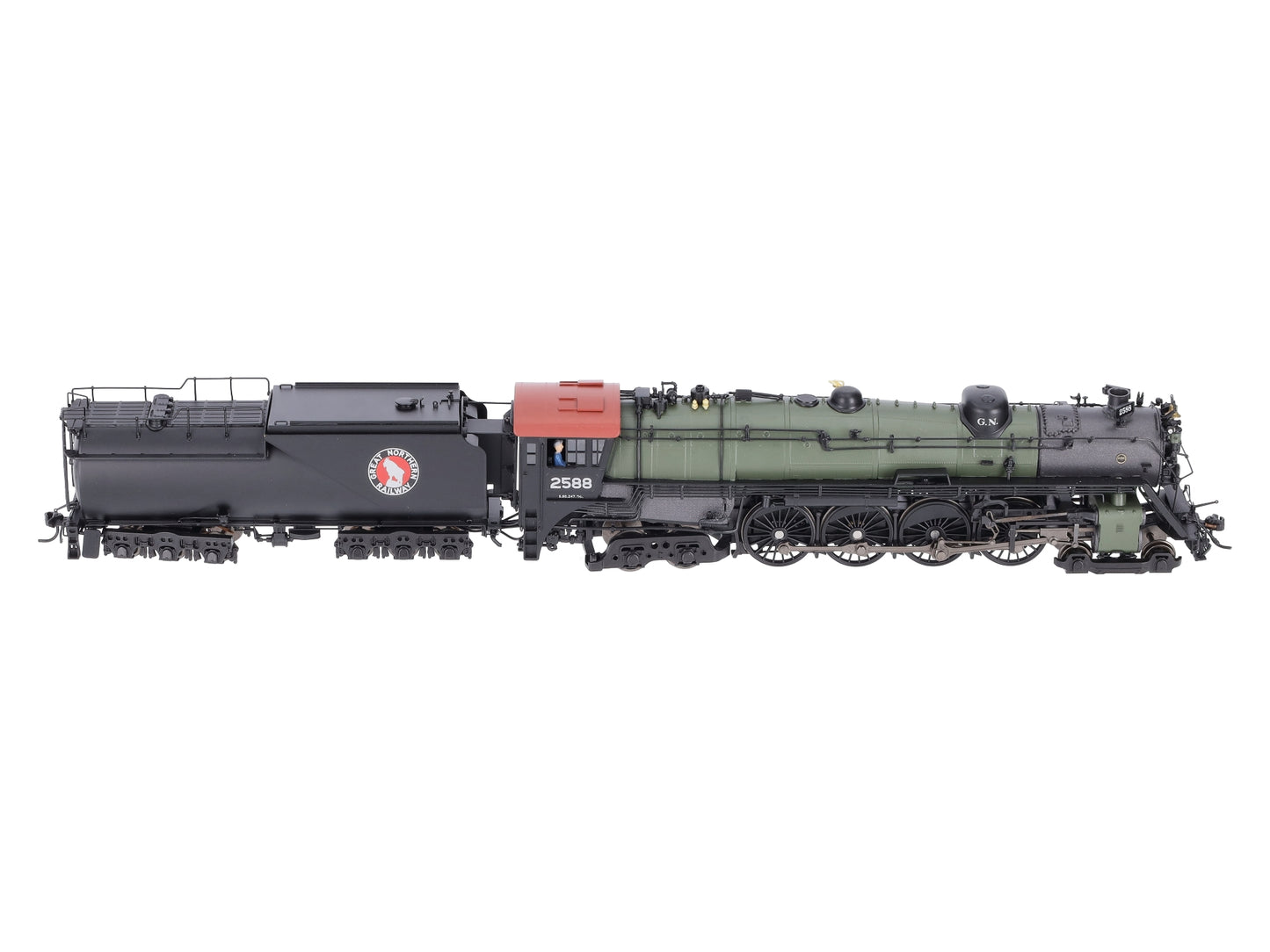 Broadway Limited 5645 HO Great Northern S-2 4-8-4 Open Cab with Sound #2588