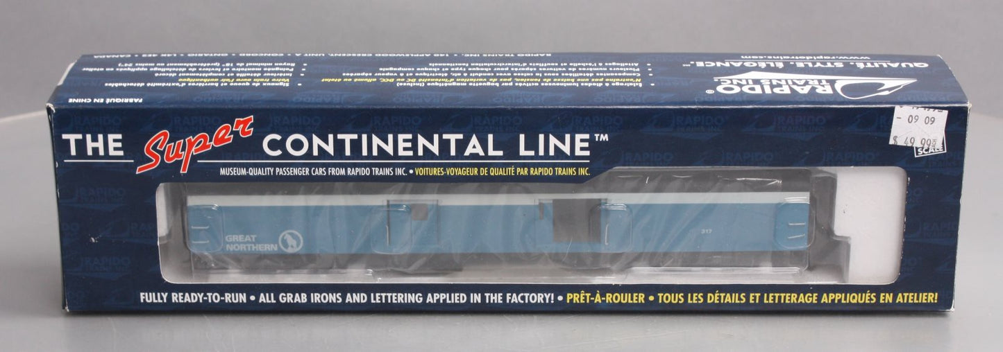 Rapido Trains 106230 HO Great Northern 73' 6" Smooth Side Baggage-Express #317
