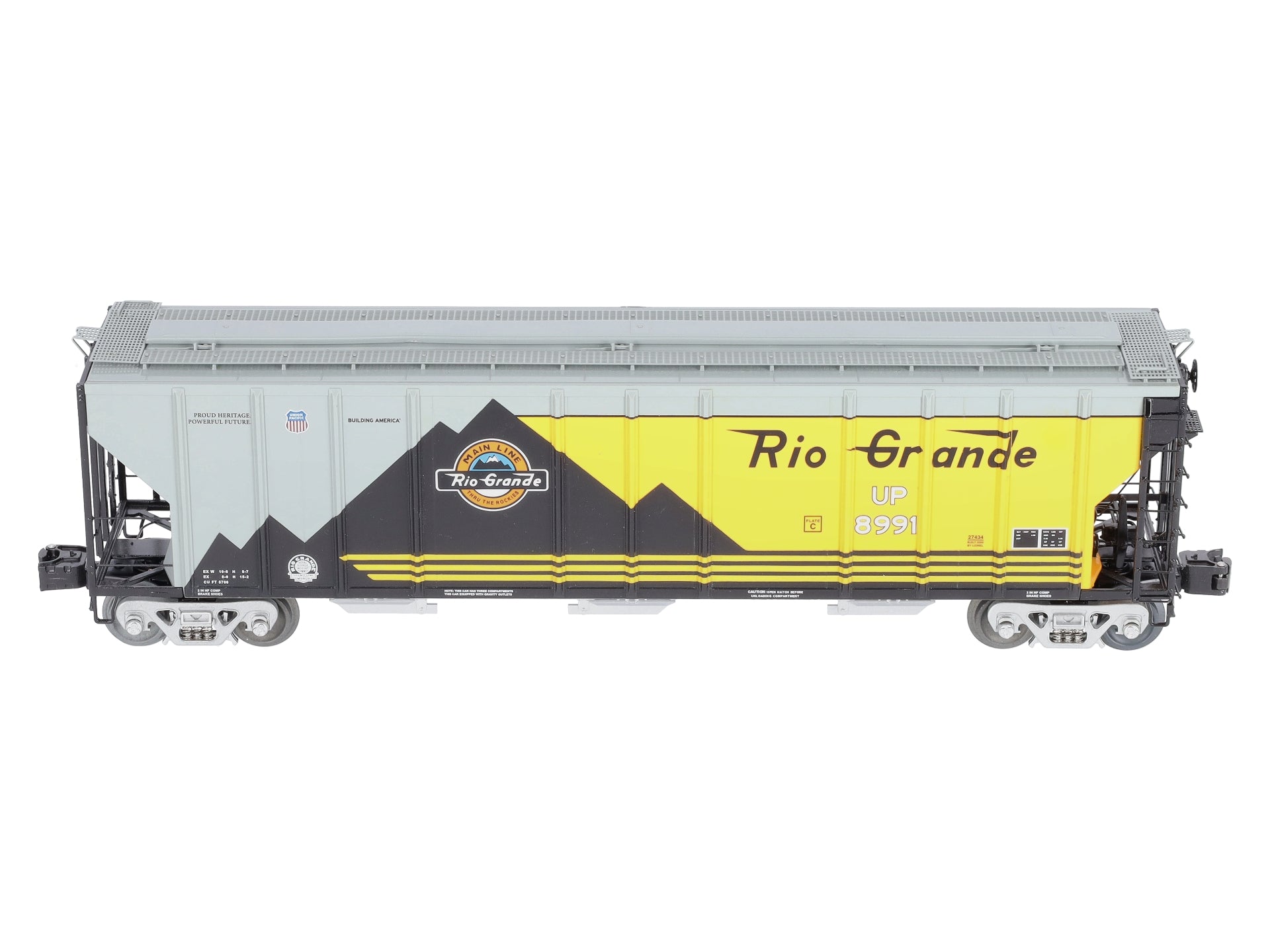 Lionel 6-27434 O Gauge Rio Grande Heritage PS2CD Hopper Car #8991