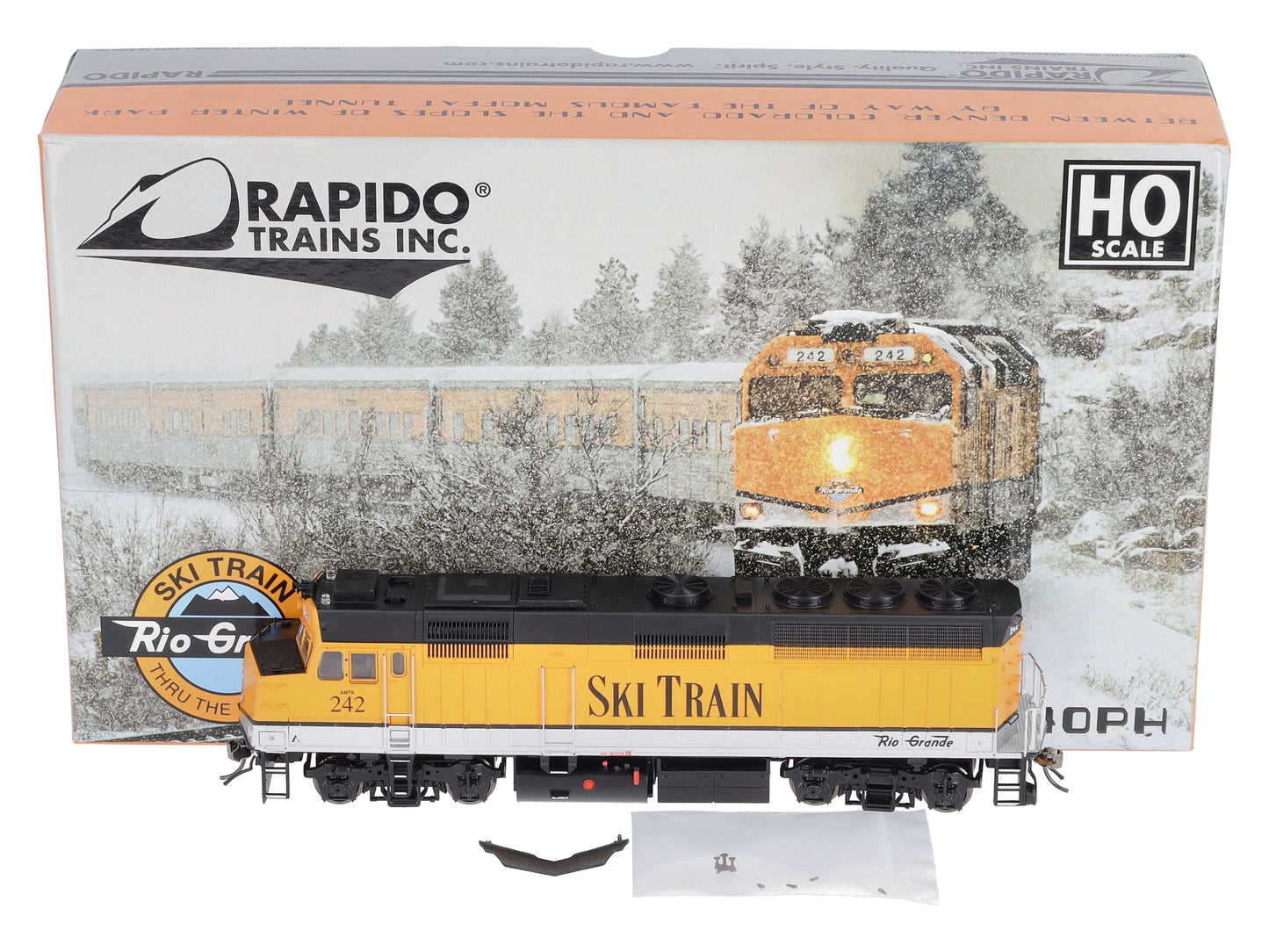 Rapido Trains 083111 HO Rio Grande F40PH Diesel Locomotive w/Ditchlights #242