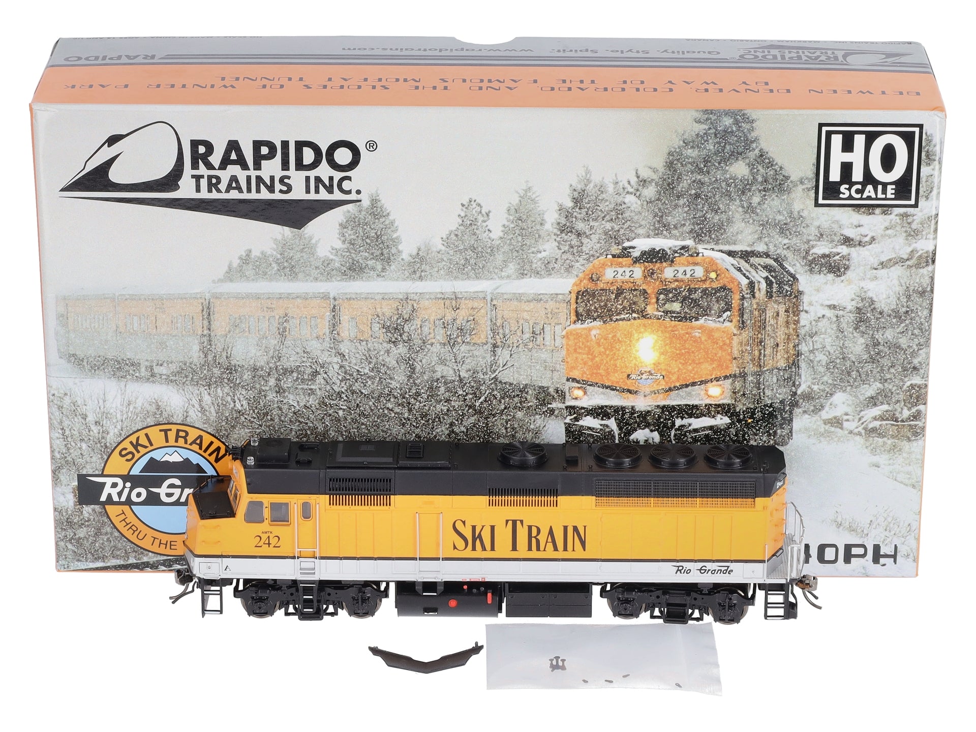 Rapido Trains 083111 HO Rio Grande F40PH Diesel Locomotive w/Ditchlights #242