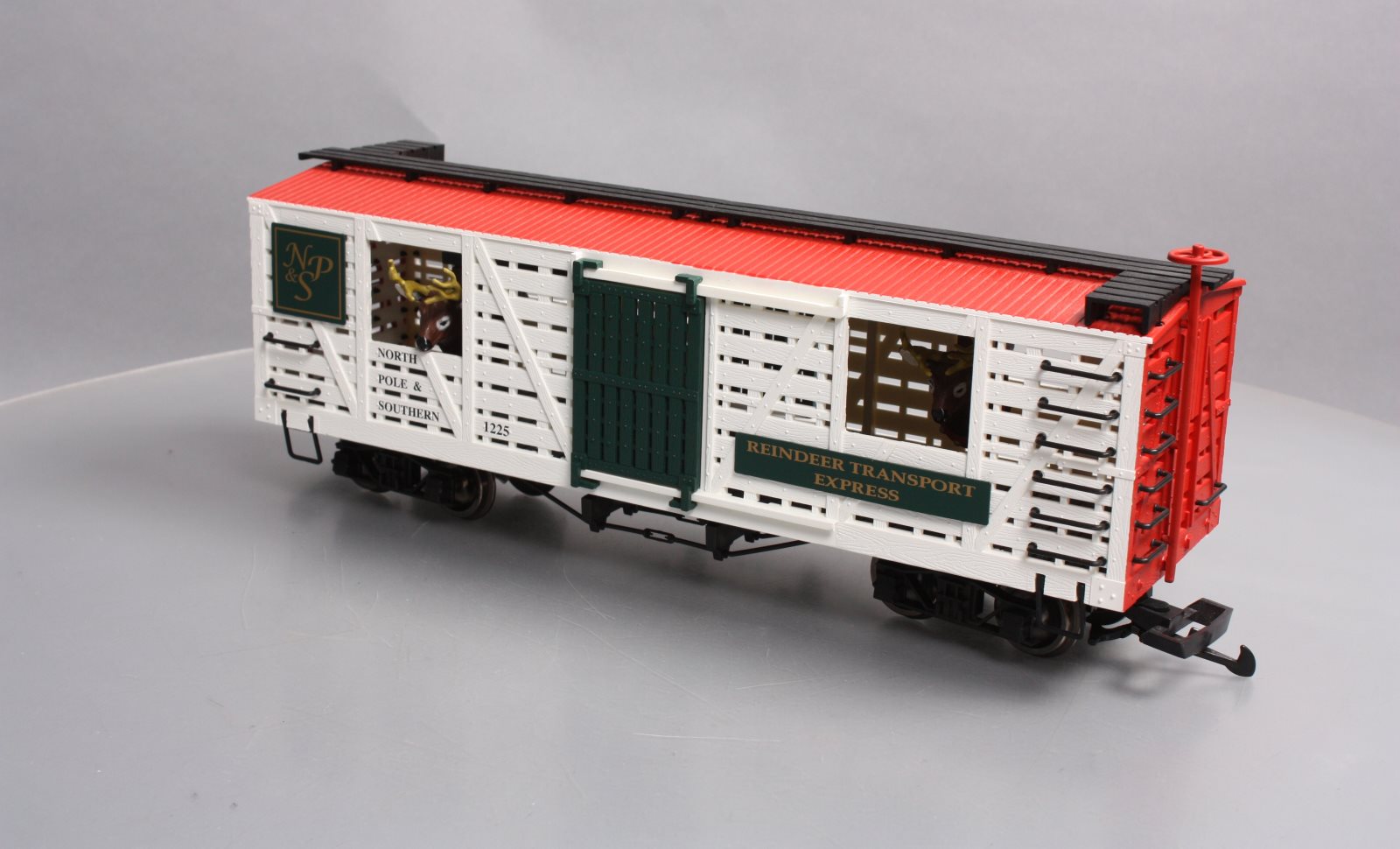 Bachmann 98704 G North Pole and Southern Animated Stock Car with Reindeer