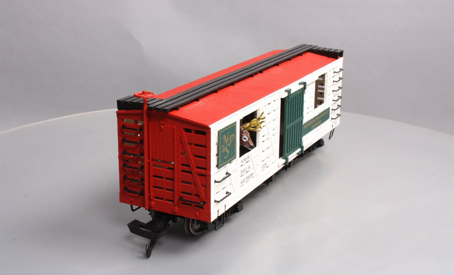 Bachmann 98704 G North Pole and Southern Animated Stock Car with Reindeer