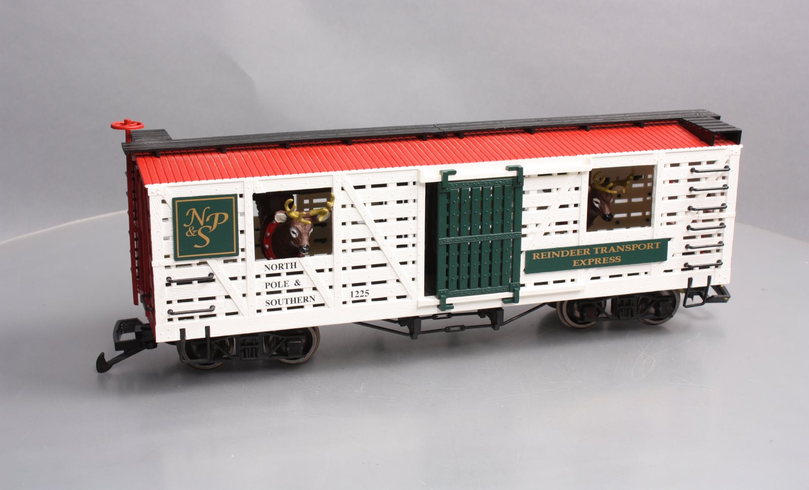 Bachmann 98704 G North Pole and Southern Animated Stock Car with Reindeer