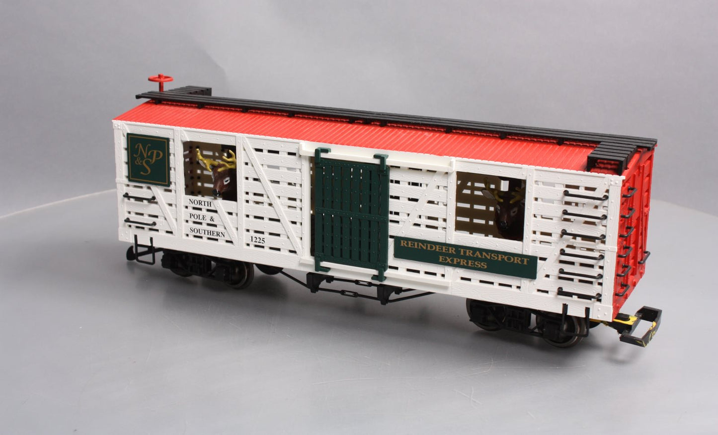Bachmann 98704 G North Pole and Southern Animated Stock Car with Reindeer