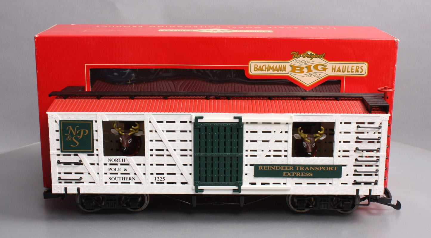 Bachmann 98704 G North Pole and Southern Animated Stock Car with Reindeer