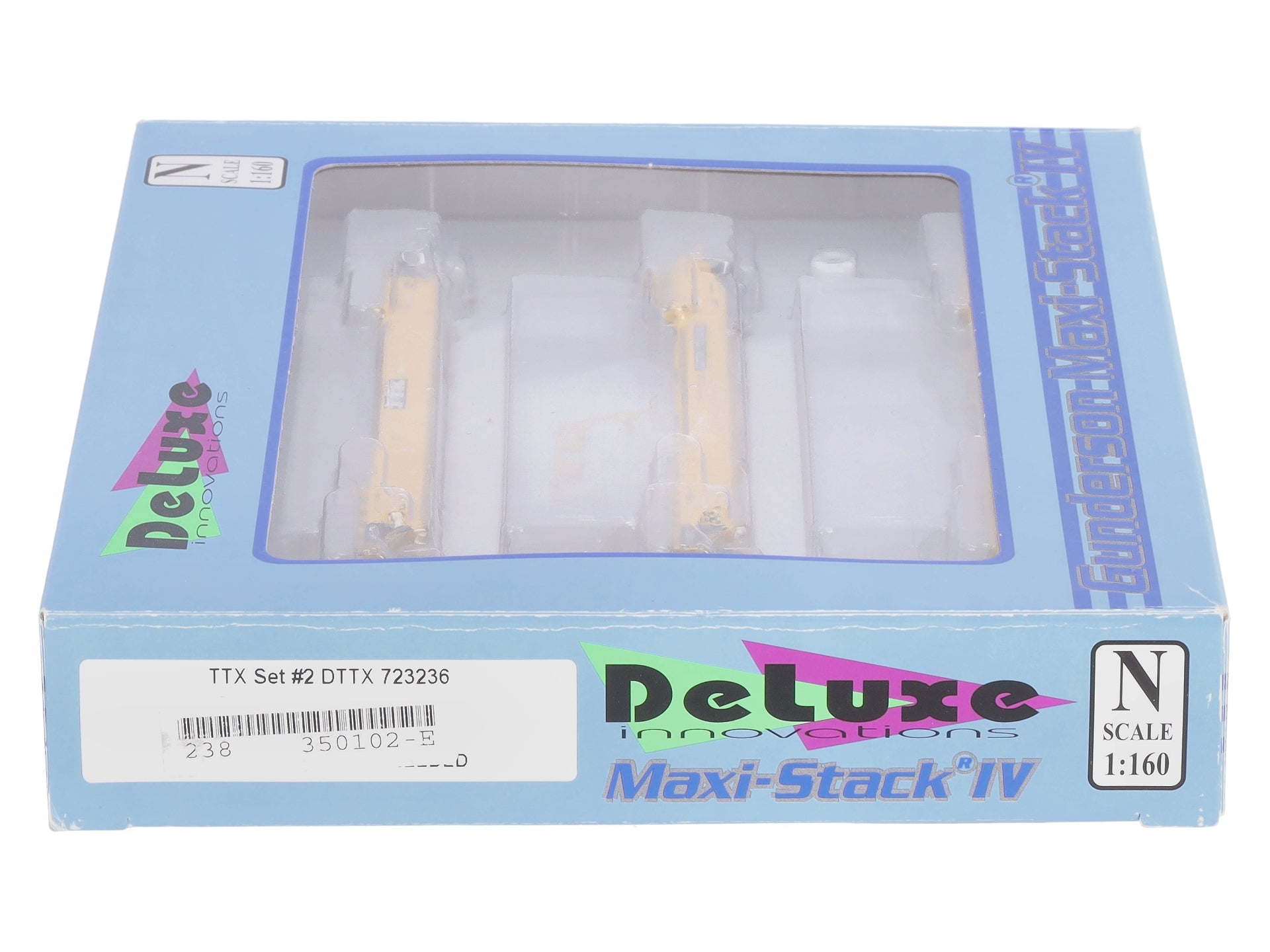 Deluxe Innovations 350102 N TTX Maxi-Stack IV 3-Unit Intermodal Well Car Set