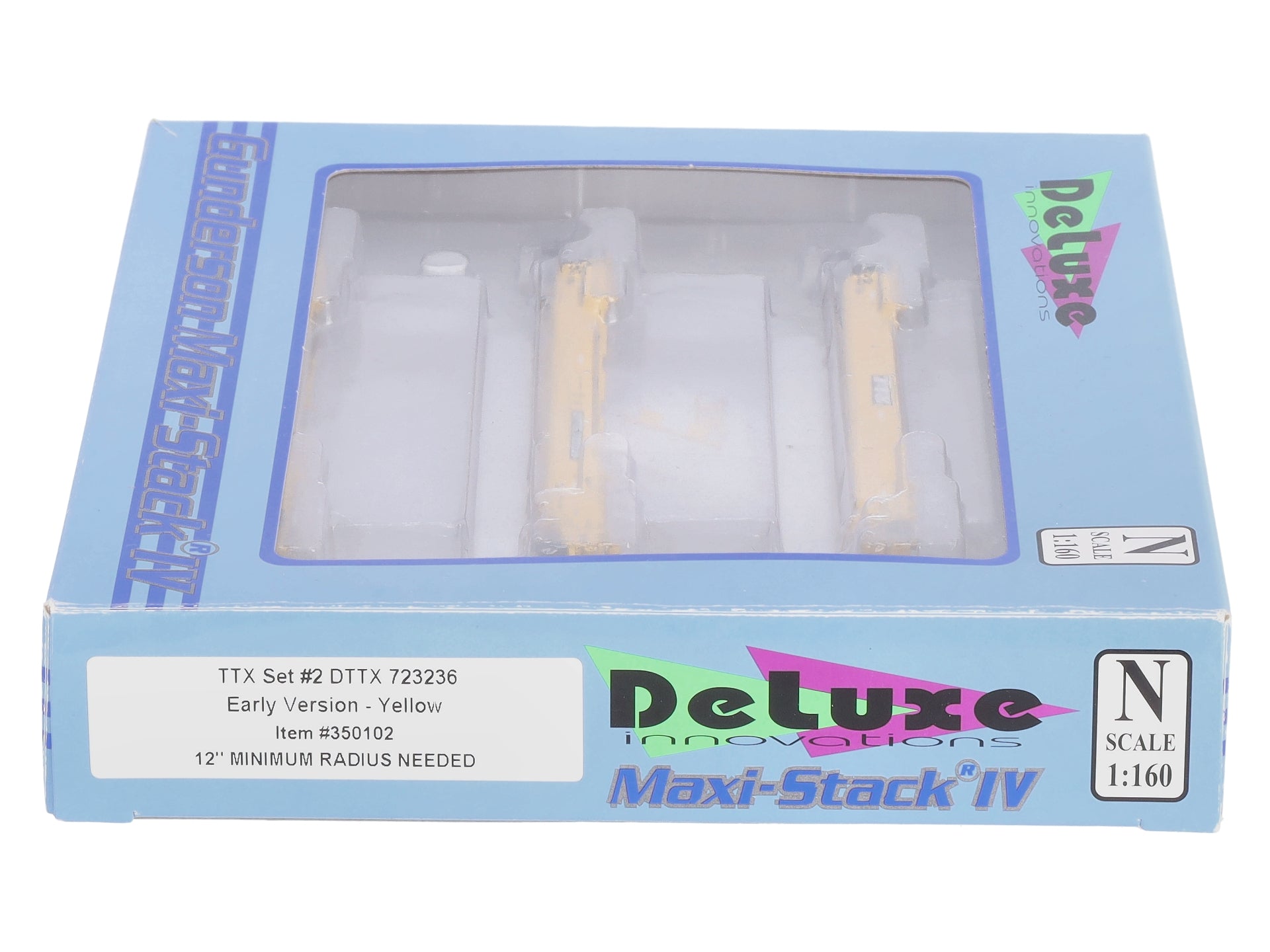 Deluxe Innovations 350102 N TTX Maxi-Stack IV 3-Unit Intermodal Well Car Set