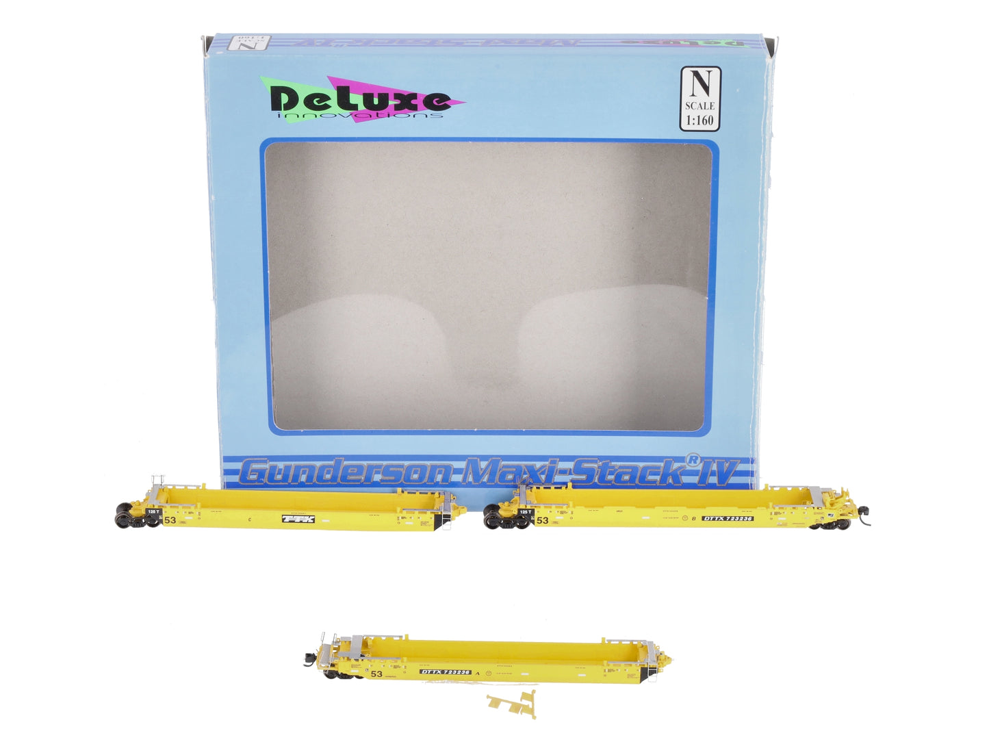 Deluxe Innovations 350102 N TTX Maxi-Stack IV 3-Unit Intermodal Well Car Set