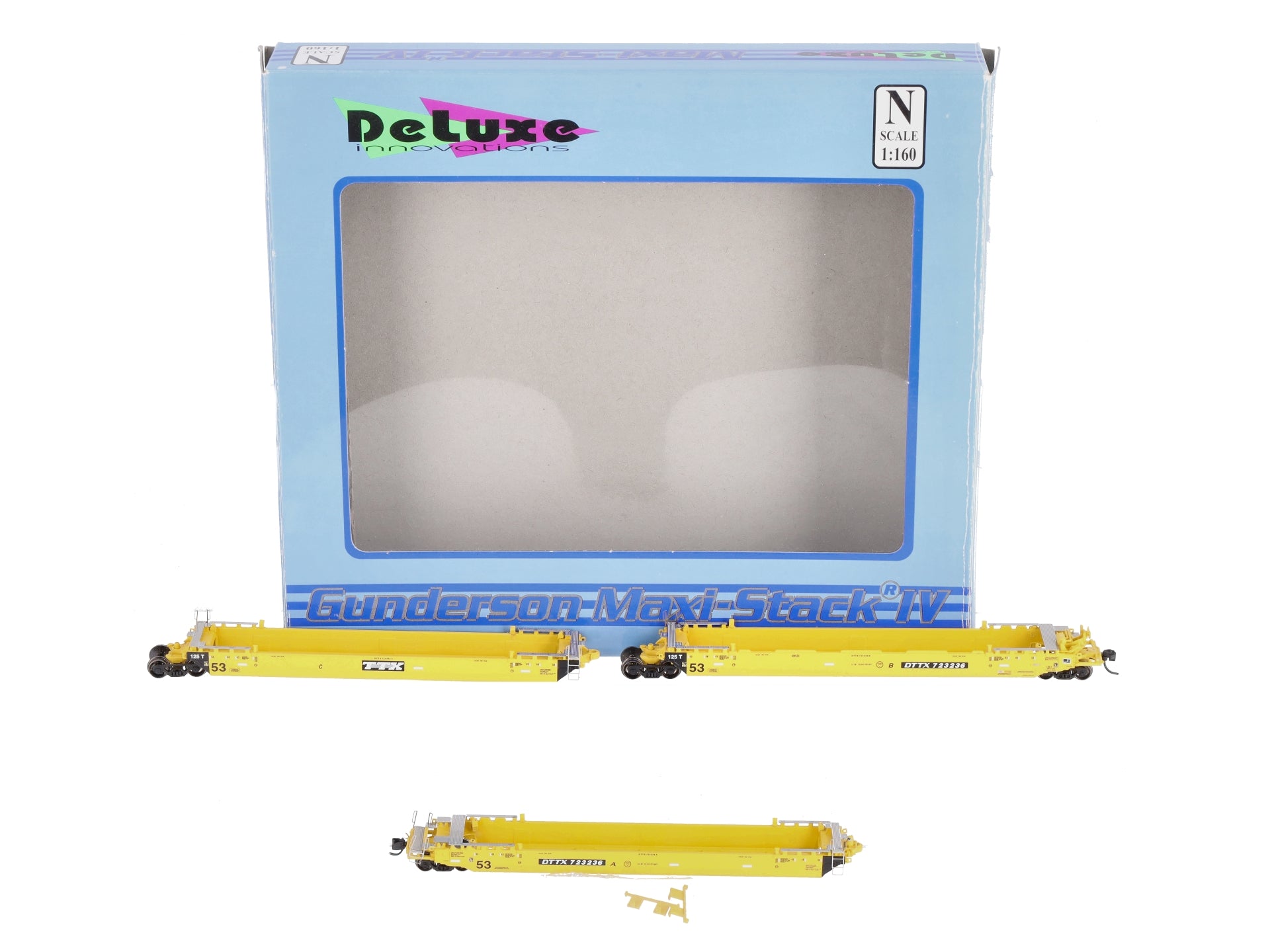 Deluxe Innovations 350102 N TTX Maxi-Stack IV 3-Unit Intermodal Well Car Set