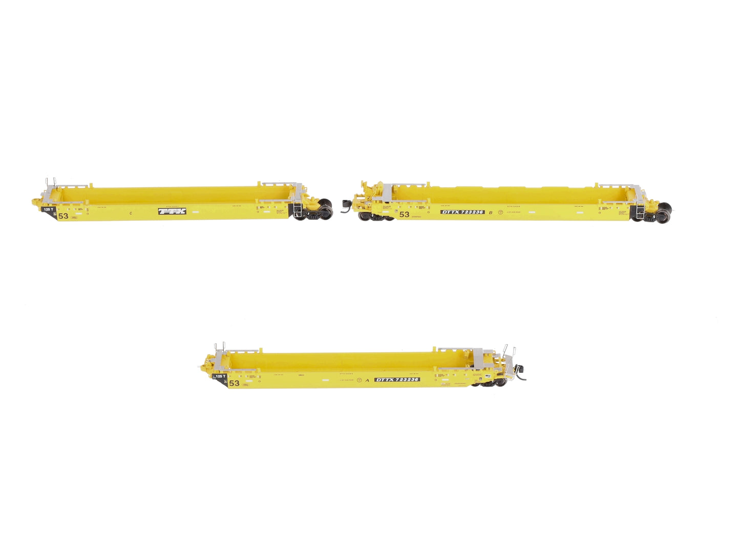 Deluxe Innovations 350102 N TTX Maxi-Stack IV 3-Unit Intermodal Well Car Set