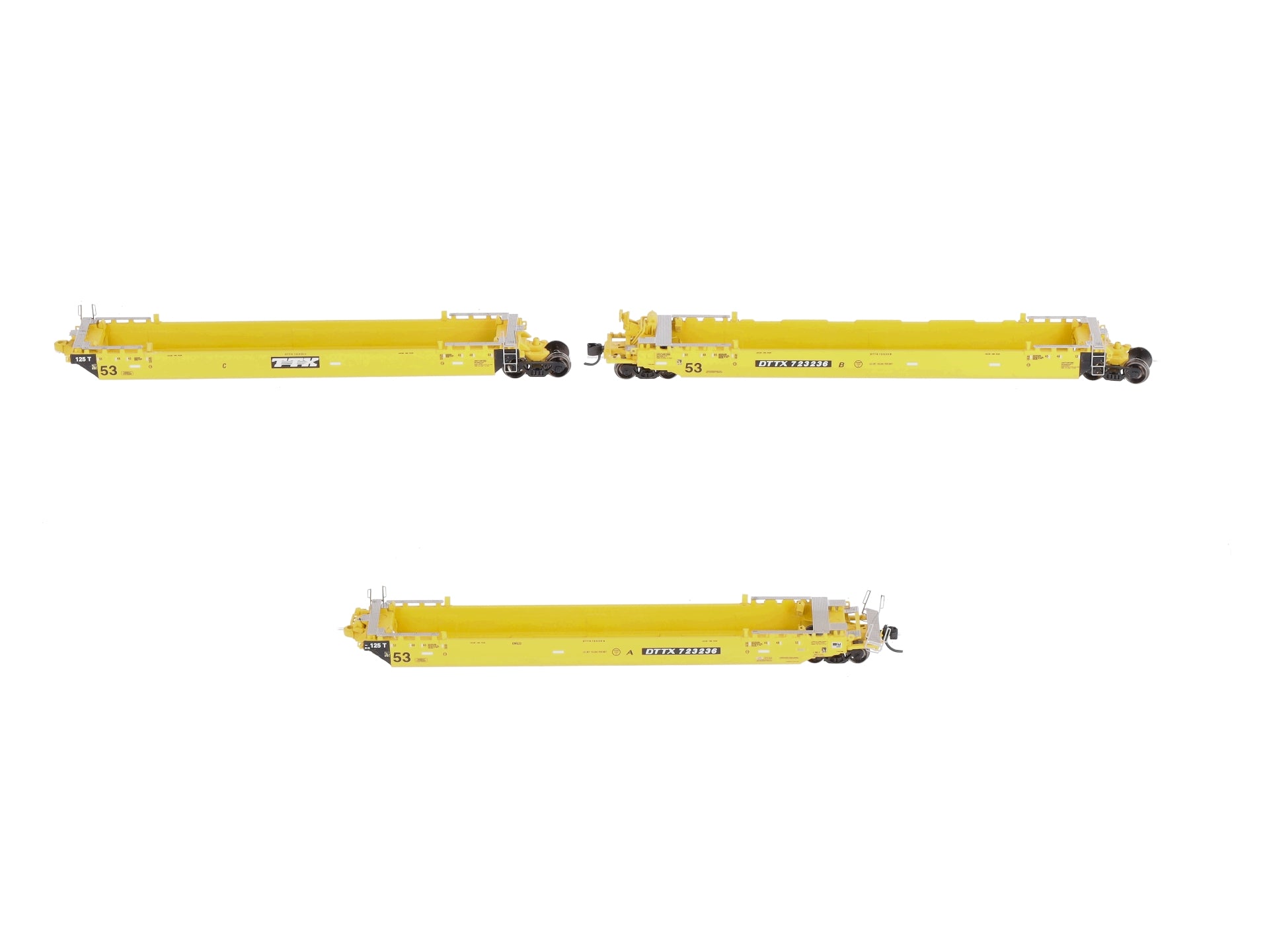 Deluxe Innovations 350102 N TTX Maxi-Stack IV 3-Unit Intermodal Well Car Set