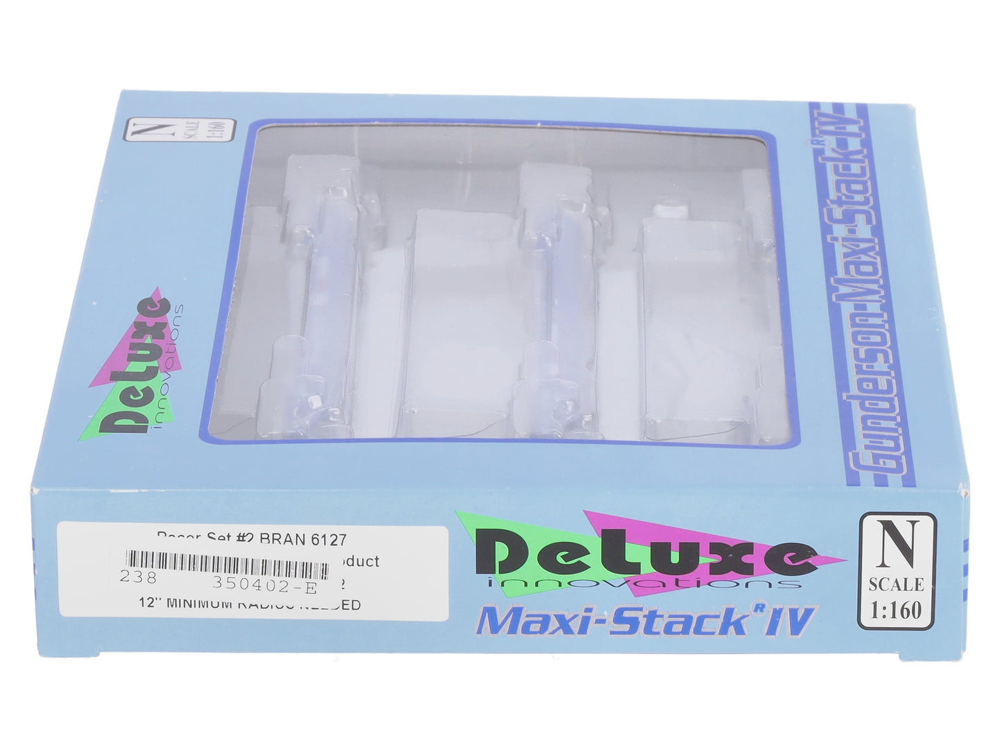 Deluxe Innovations 350402 N Pacer Maxi-Stack IV 3-Unit Intermodal Well Car Set