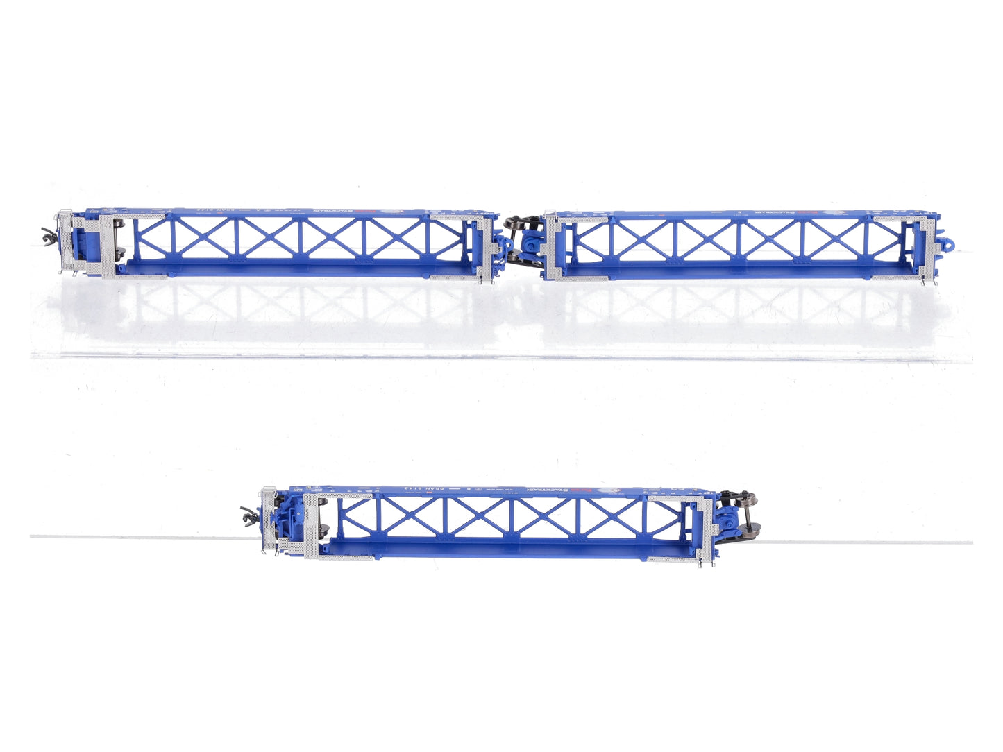 Deluxe Innovations 350403 N Scale Pacer Maxi-Stack IV 3-Unit Intermodal Well Car