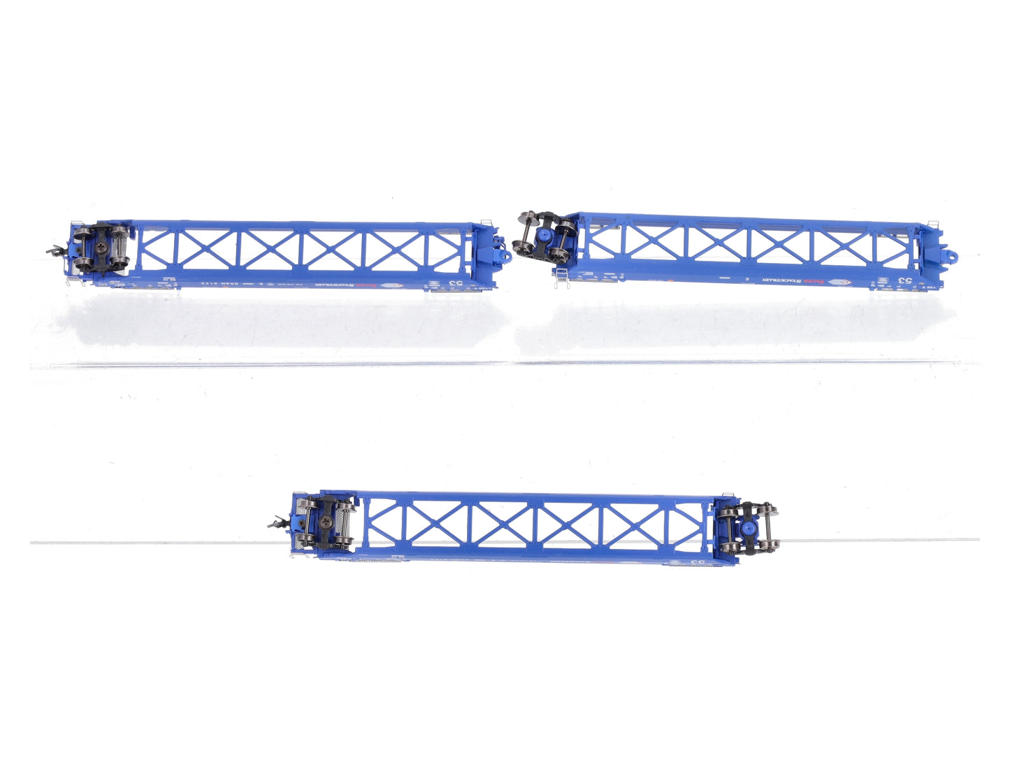 Deluxe Innovations 350403 N Scale Pacer Maxi-Stack IV 3-Unit Intermodal Well Car