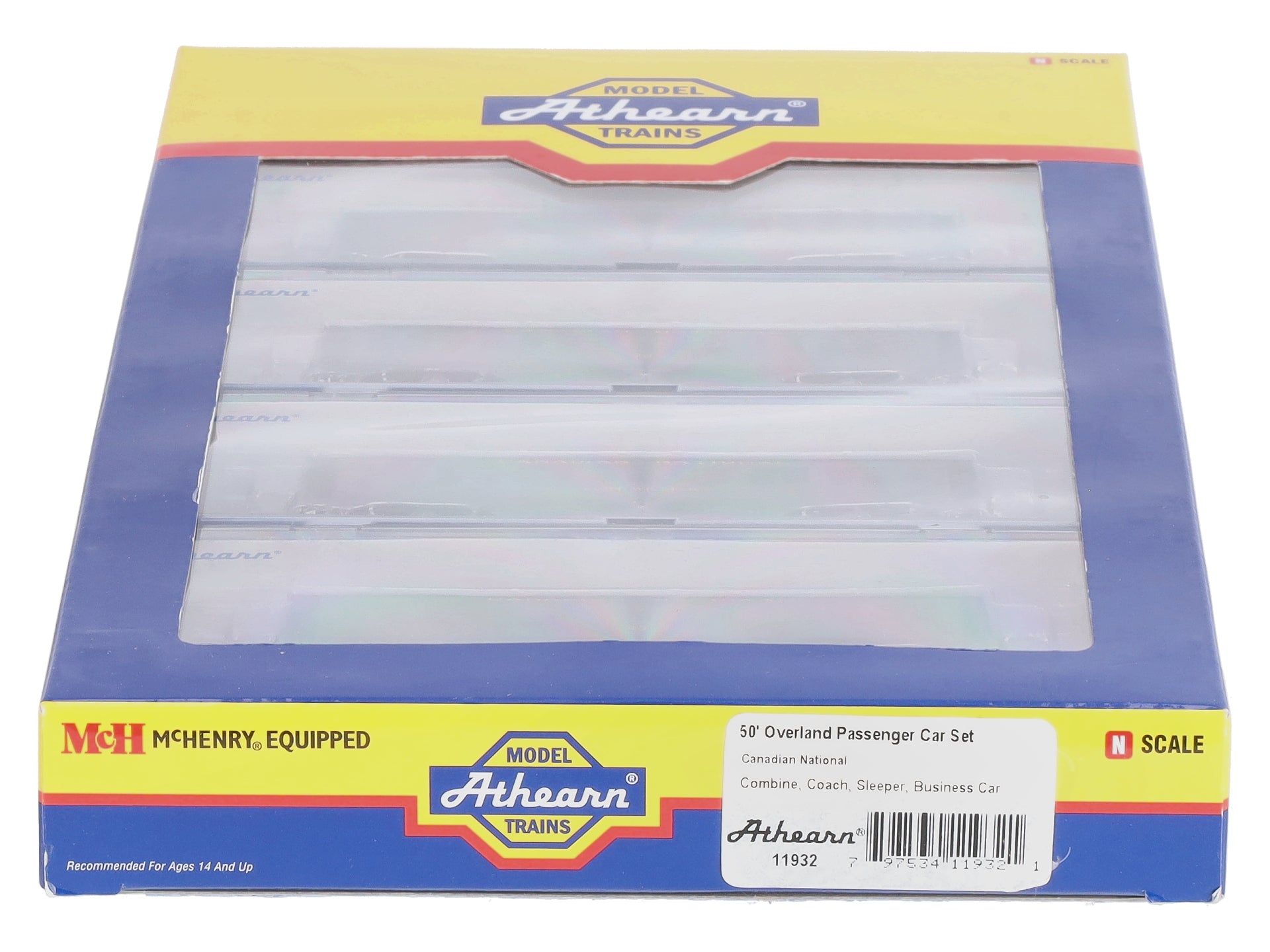 Athearn 11932 N Canadian Pacific 50' Overland Passenger Set (4)