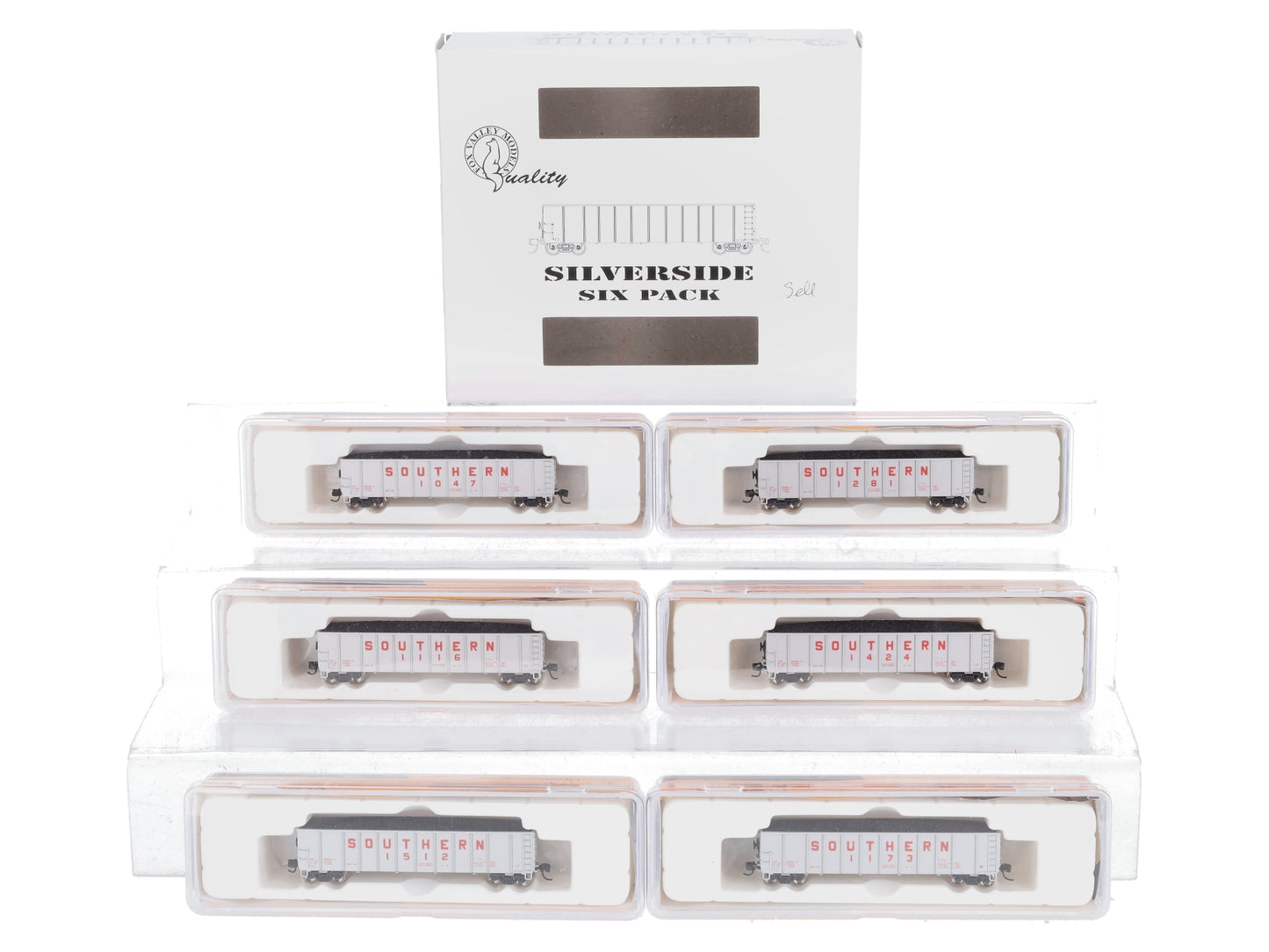 Fox Valley Models 83408 N scale SOU Silverside Coal Gondola #6 (Pack of 6)
