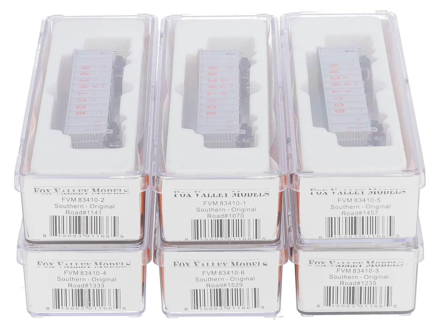 Fox Valley Models 83410 N Southern Railway Silverside Coal Gondola #8 (Set of 6)