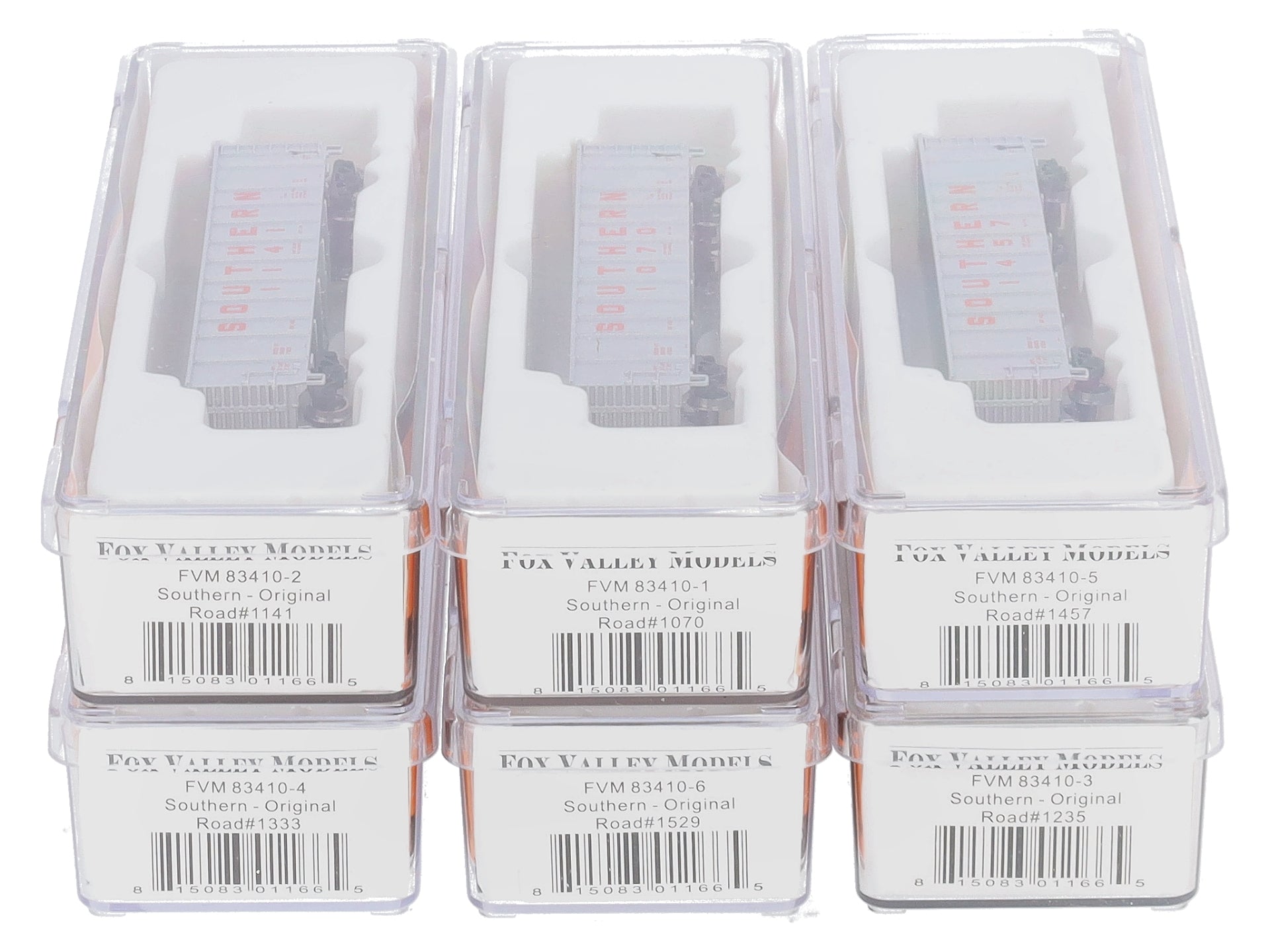 Fox Valley Models 83410 N Southern Railway Silverside Coal Gondola #8 (Set of 6)