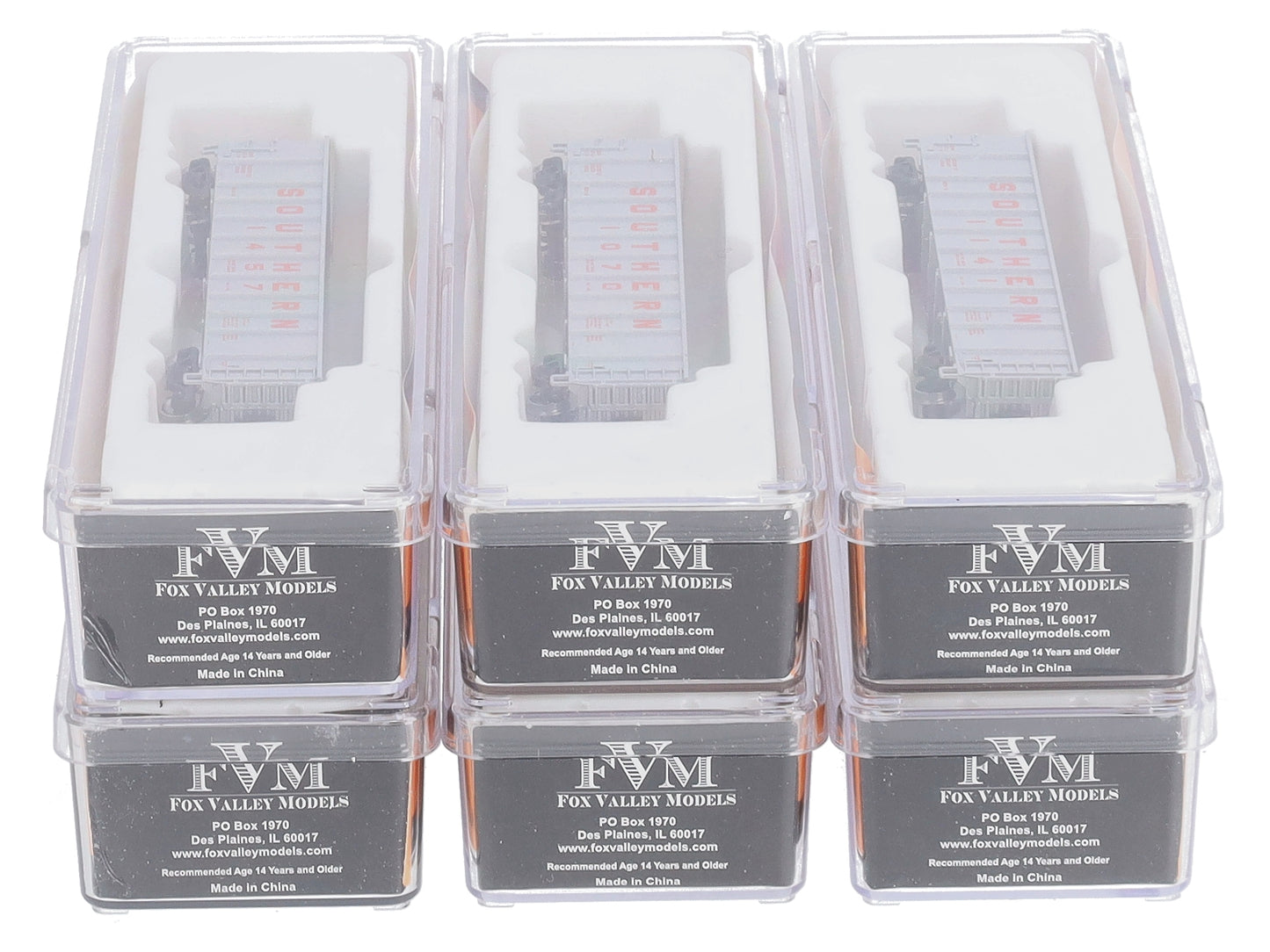 Fox Valley Models 83410 N Southern Railway Silverside Coal Gondola #8 (Set of 6)