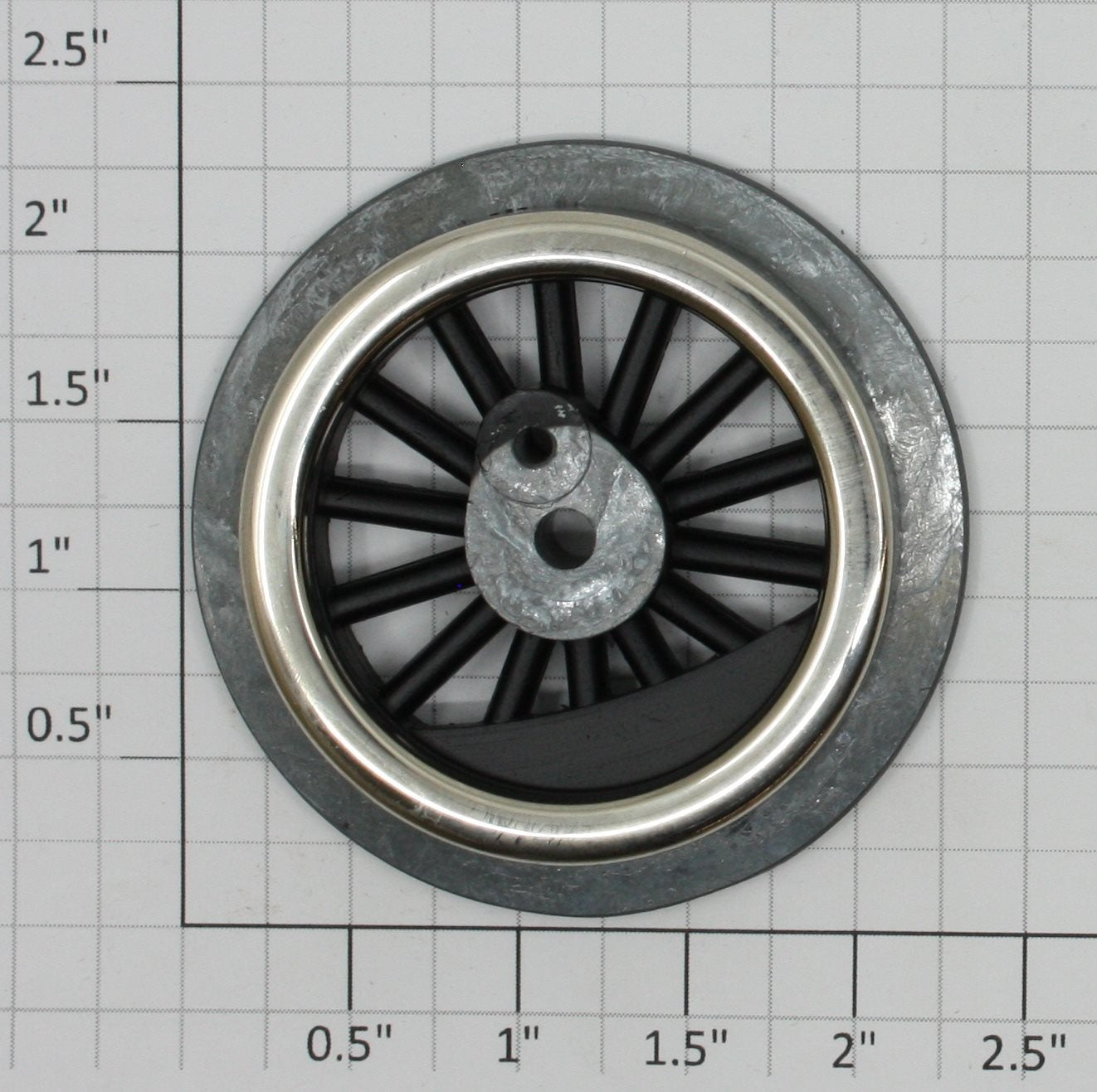 American Flyer Ives 4694-1 Black Spoked 2-3/8" Std. Gauge Steam Loco Plain Wheel