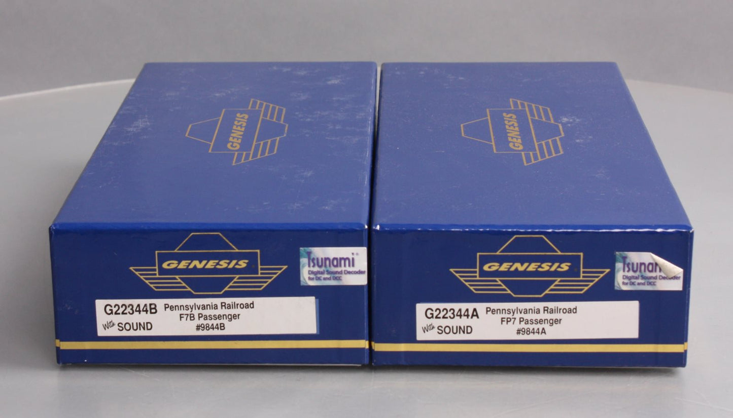 Athearn G22344 HO PRR FP7A/F7B Diesel Locomotive with DCC & Sound #9844A, #9844B