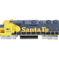 Athearn G65604 HO Santa Fe GP39-2 Phase I Diesel Locomotive w/DCC & Sound #3614