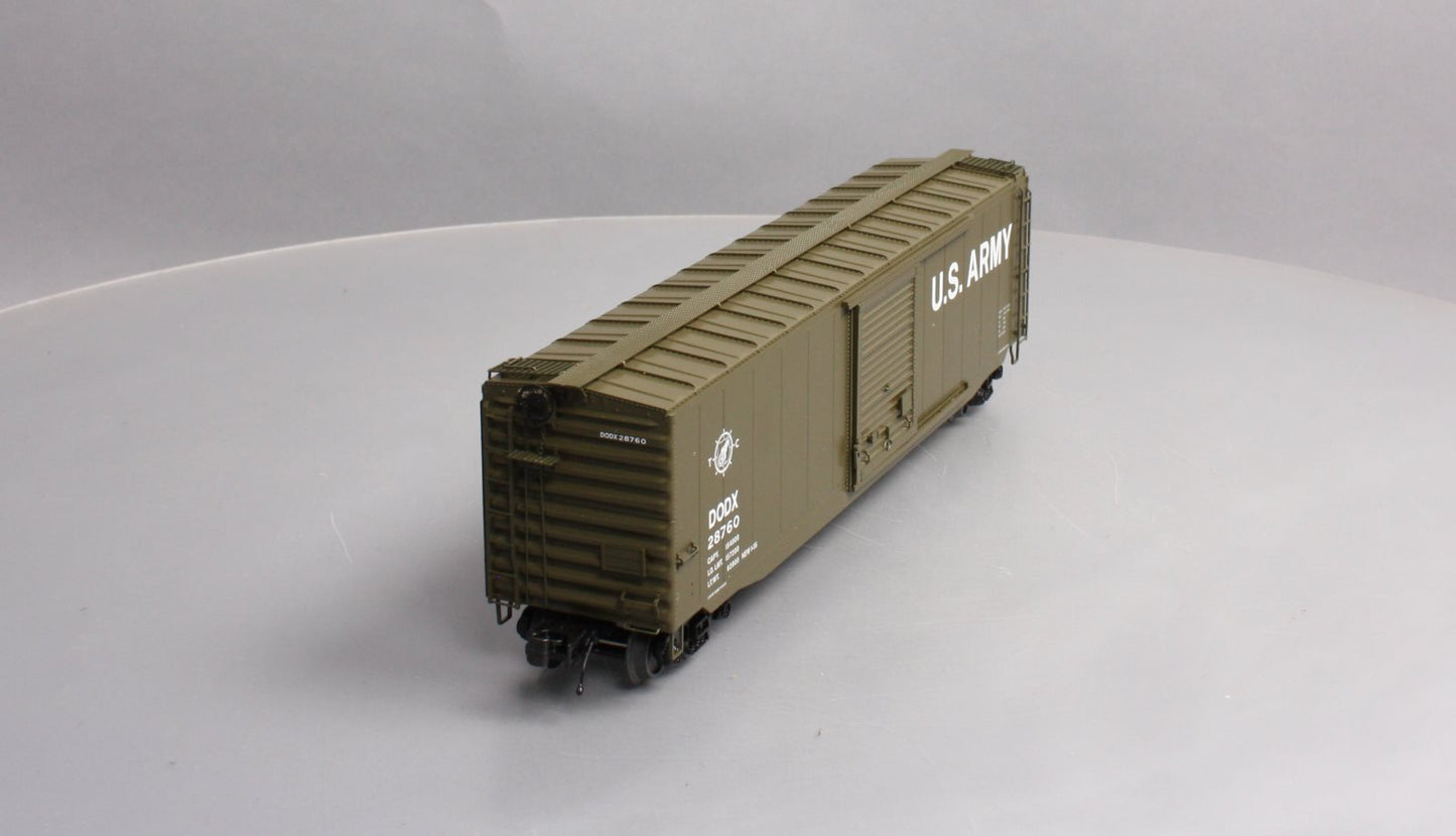 MTH 20-93898 O U.S. Army Premier 50' Ps-1 Box Car w/Pullman Standard Door #28760