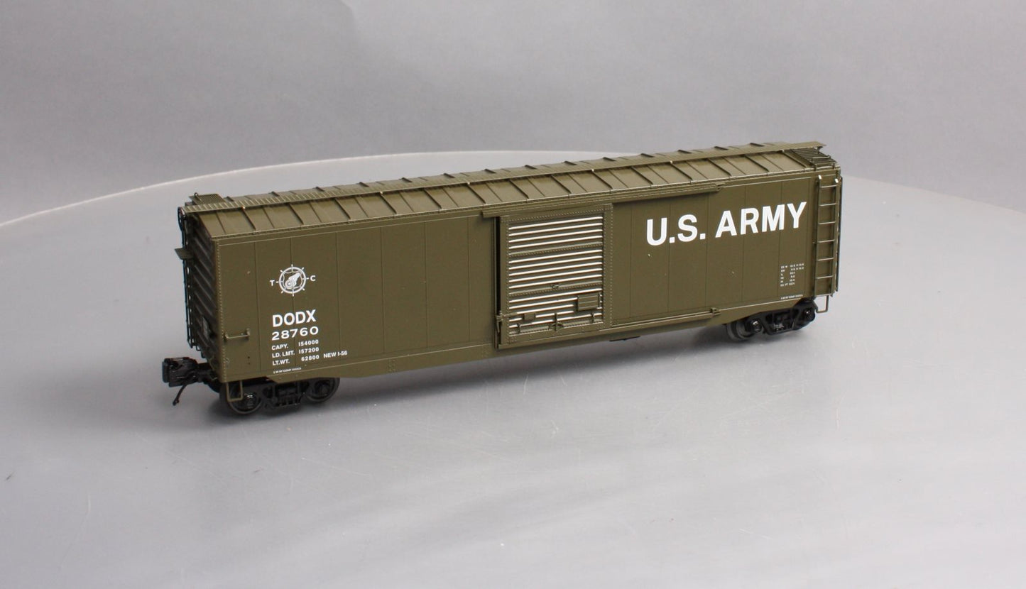 MTH 20-93898 O U.S. Army Premier 50' Ps-1 Box Car w/Pullman Standard Door #28760
