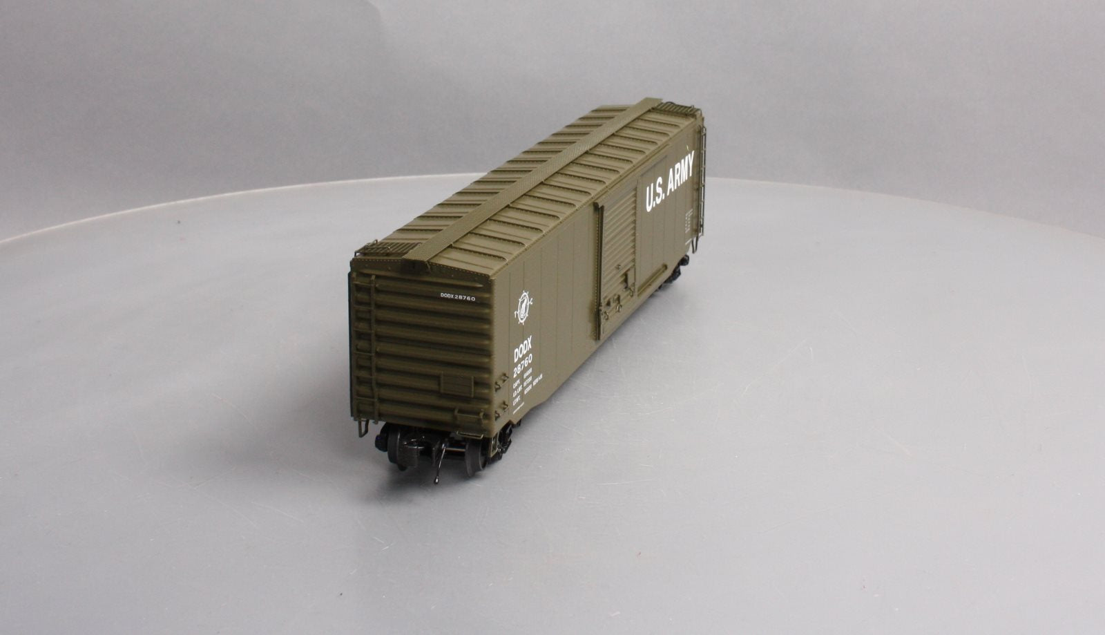 MTH 20-93898 O U.S. Army Premier 50' Ps-1 Box Car w/Pullman Standard Door #28760