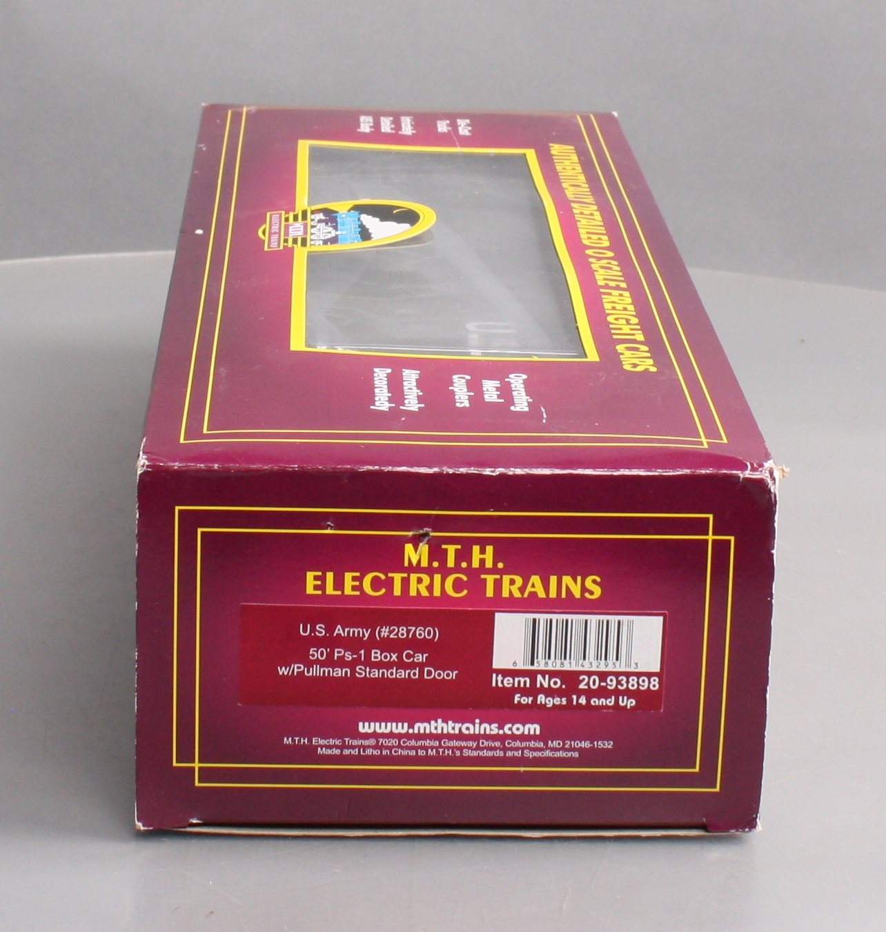 MTH 20-93898 O U.S. Army Premier 50' Ps-1 Box Car w/Pullman Standard Door #28760